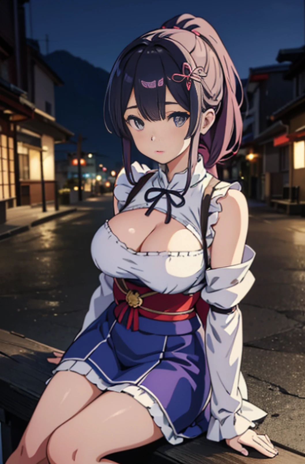Anime girl in purple dress sitting on stone steps, rem rezero, Maid in a magical forest, Beautiful anime art style, anime style 4 k, Anime style digital art, Beautiful anime artwork, Beautiful anime art, anime girl in maid outfit, beautiful anime style, high quality anime artstyle, anime art style, made with anime painter studio, photorealistic, Closeup of a Beautiful female, Captain America style, (Scale Armor:1.3), detailed and intricate Cosplay, gorgeous with pale skin, silky flowing hair, cotton shirt, cream bronze Black copper, Vibrant, High contrast, atmospheric, global illumination, deep in the night,Underground parking,Sex mature beautiful asian woman by man,Big long feet,long whitr hair,areola of breast,gigantic cleavage breasts, top-quality、in 8K、masterpiece:1.3、Perfect Body Beauty:1.4、Hairstyle is ponytail、Colossal tits:1.2、Asian woman in yukata posing on the beach in the evening, Beautiful Asian Girl, early evening, Japanese Models, goddess of Japan, Beautiful Asian Woman, , Realistic sensual gravure idol, Wearing a yukata on the beach, Asian Girl, Araf woman in short shorts rides skateboard and runs down the street, bag over the waist, walking away from camera, uhd candid photo of dirty, waist reaching ponytail, a woman walking, wearing casual clothing, Wearing a striped shirt, waist - shot, Shot over the shoulder, Over - Shoulder - Shot