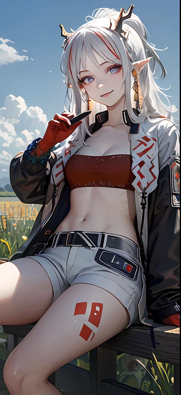 (Realisticity: 1.3), Fine, Quality, Rembrandt Lighting, (Masterpiece: 1.2), (Realisticity: 1.2), (Best Quality), (Skin Detail: 1.3), (Intricate Detail), Dramatic, Ray Tracing, 1girl, White American Girl, Blonde, 21 Years Old, Big Tits, (Meadow, Sun, Clouds, Fields, Farm, Starlight, Trail)