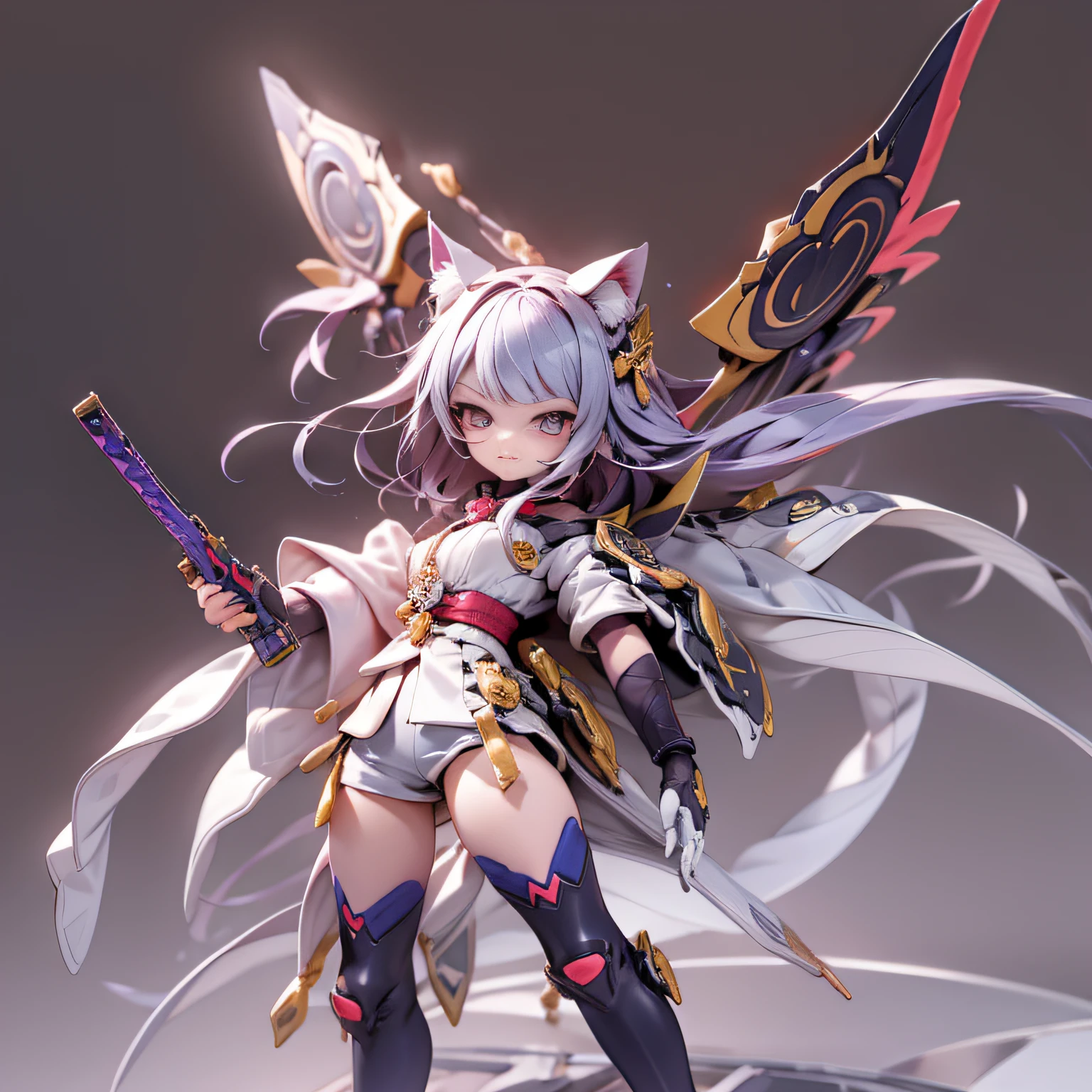blink, chibi, Complete broker, Mega Mini, The body is steel., Metal., The legs are steel., Metal., My favorite cat ears, The wings are steel., Metal, Gun gun stun gun is steel metal.