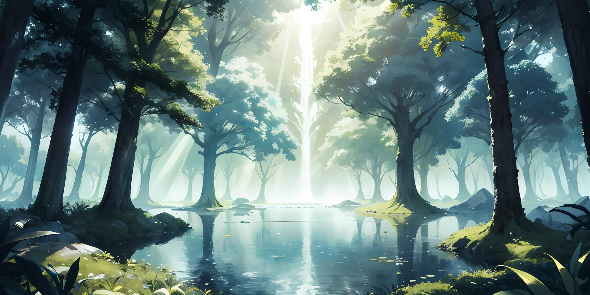 lakes，Background with，
