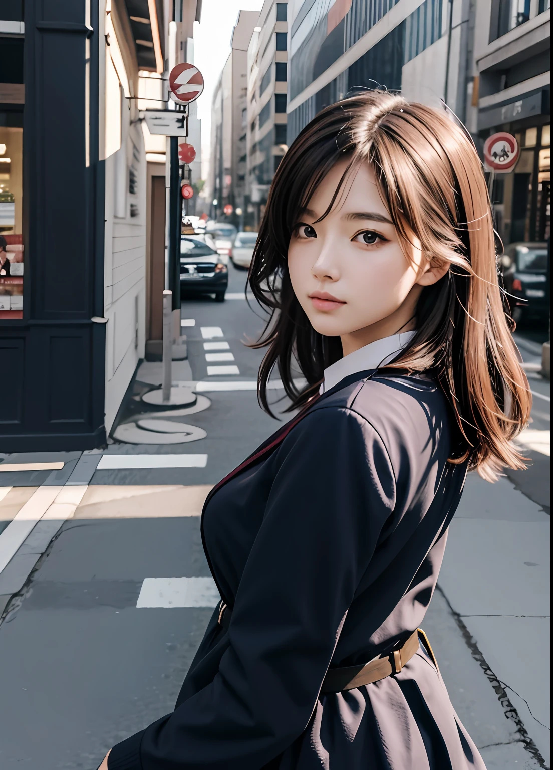 (best-quality:0.8),
(best-quality:0.8), perfect anime illustration, extreme closeup portrait of a pretty woman walking through the city