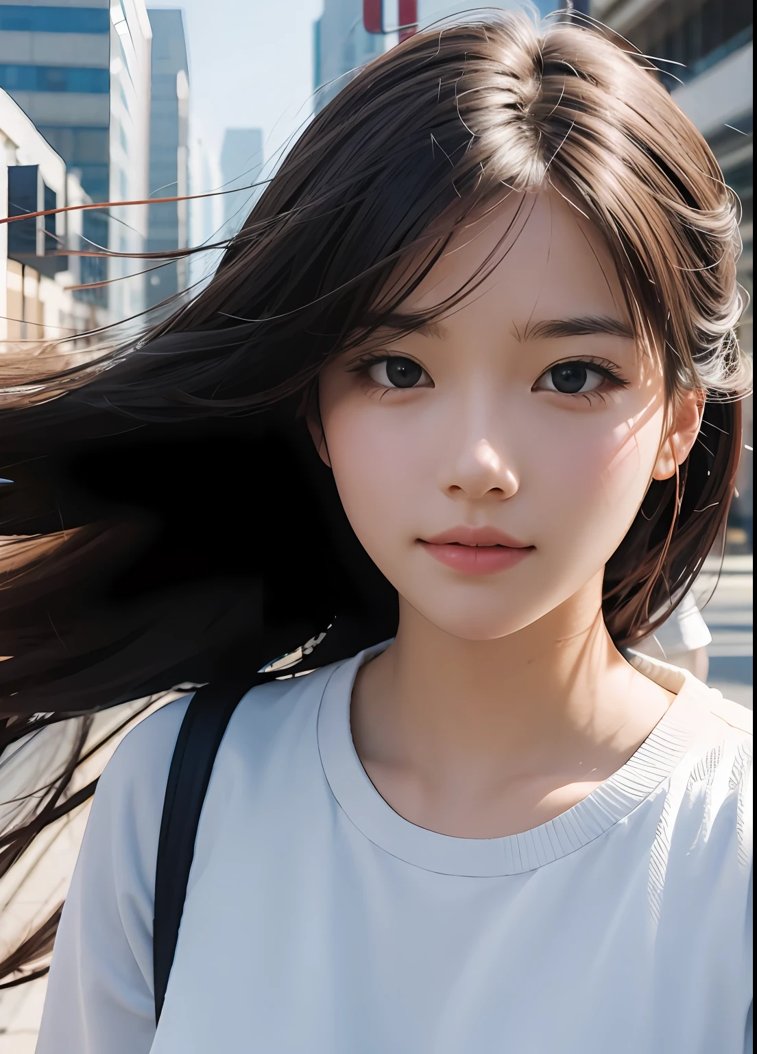 (best-quality:0.8),
(best-quality:0.8), perfect anime illustration, extreme closeup portrait of a pretty woman walking through the city