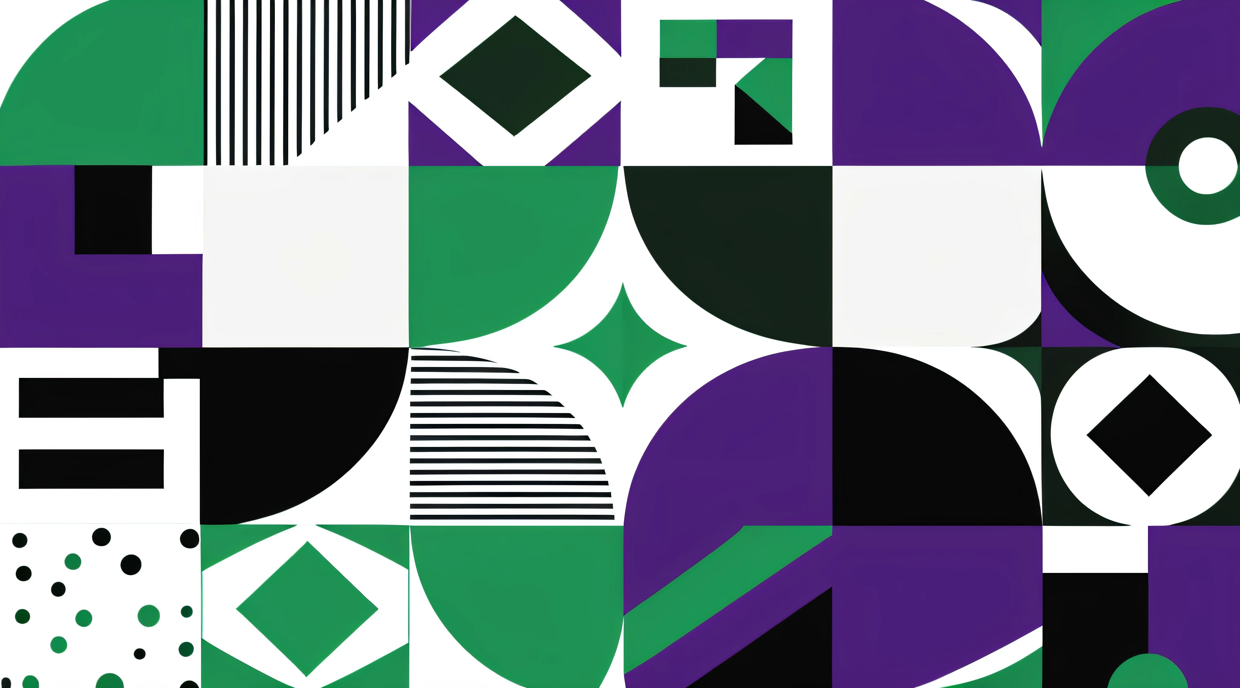 Close-up of pattern in green and black design, graphic shapes, o pattern, graphic detail, geometric design, Illustrator, inspired by Fernando Gerassi, Pop pattern, icon pattern, art deco motifs, Pop art motifs, some green and purple, Geometric pattern, Green and purple, Abstract geometric, Patterned, bold shapes, Geometric patterns