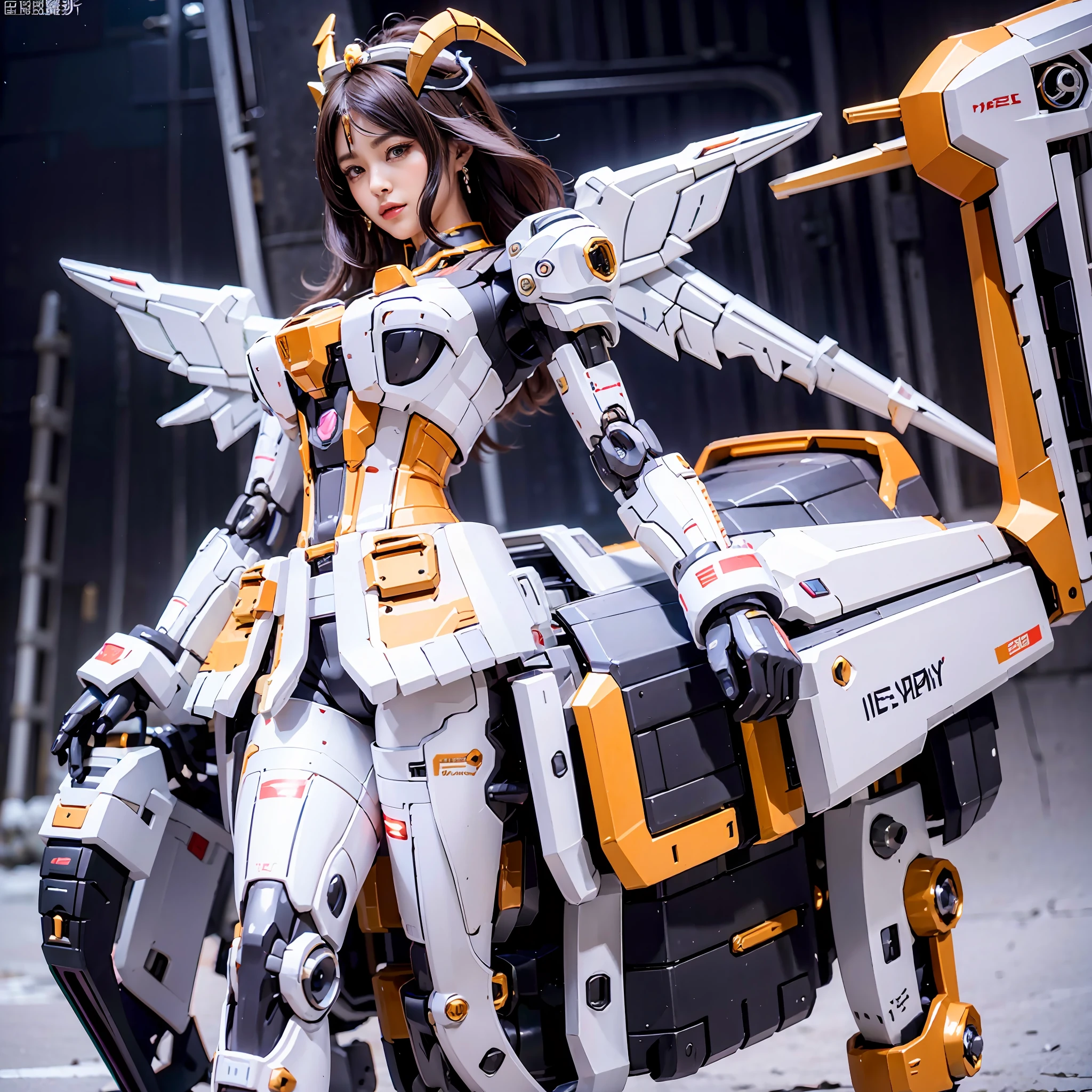 In the center of the ultra-wide-angle lens, The elegant and ethereal mechanical queen Satyr spreads her wings high on the ionosphere, Break through the sound barrier, And the scene is shocking，The mechanical part of the mechanical queen satyr has soft and charming lines。Using Midjourney's advanced tools, The mechanical queen Satyr has a human-like upper body，Until the bottom of the bee's waist，Pear-shaped ???? and mechanical legs，And the mechanical light wings of the mechanical Empress Satyr are plated with a splendor unique to space，Mingle with the splendor of the halo crown on her head。Use Midjourney's advanced brush and shape tools，Add complex textures and models to the mechanical queen satyr, Bring the charming face of the mechanical satyr queen's head to life，Give it a true wild beauty，Let the mechanical hoof legs be graceful, slender and textured，Giving the mechanical Empress Satyr a ???? and touching K-cup teardrop-shaped giant ??? squeezed by the corset, deformed like jelly, and shiny luster。Use Midjourney's advanced brushes and shape tools to give the mechanical joints of the mechanical stayer queen a top-of-the-line supercar feel，Sculpted skin texture and color。With Midjourney's advanced brush tools and palettes and strokes, Try different models and materials，Create a magnificent one, epic look at your scene，Let the mechanical stayer queen be toned and elegant and ethereal，The starry sky background and the lunar surface are clearly displayed。Use Midjourney's powerful tools，You can bring this magnificent and magnificent scene to life with incredible detail and beauty。 hdr，（真实感，Masterpiece quality，best qualtiy），，PureErosFace_V1，Urzang-6500-V1 version.1