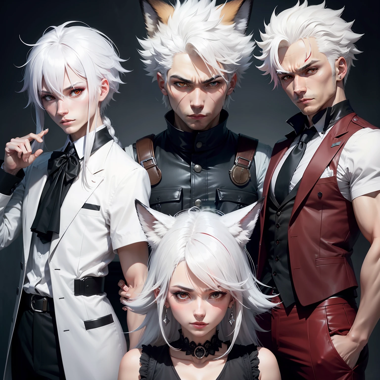 ENTP,red fox,White hair,personification,Ruffian