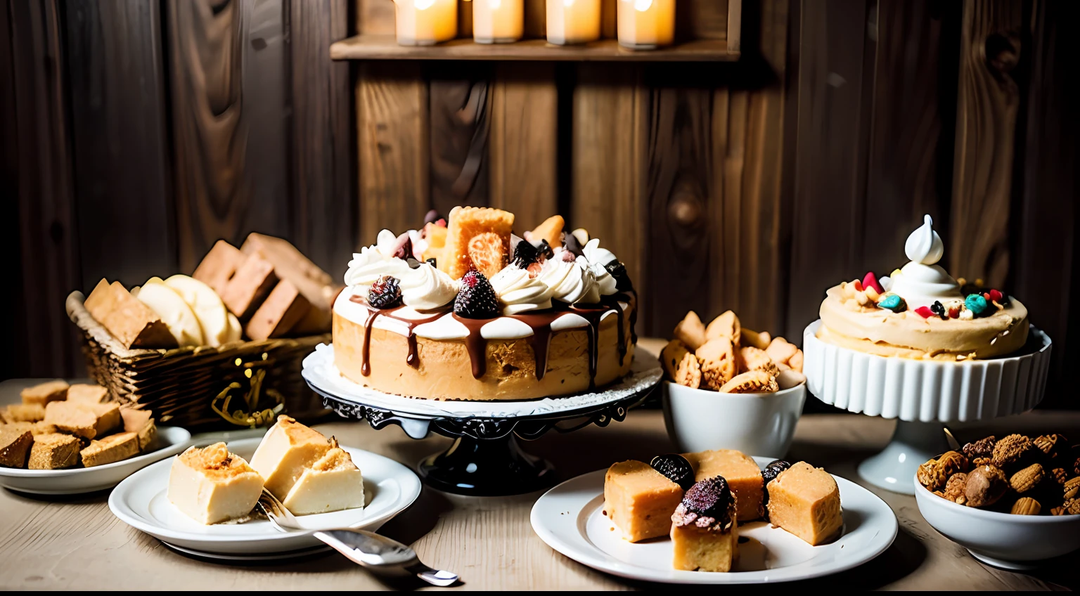 A lot of sweets on the table