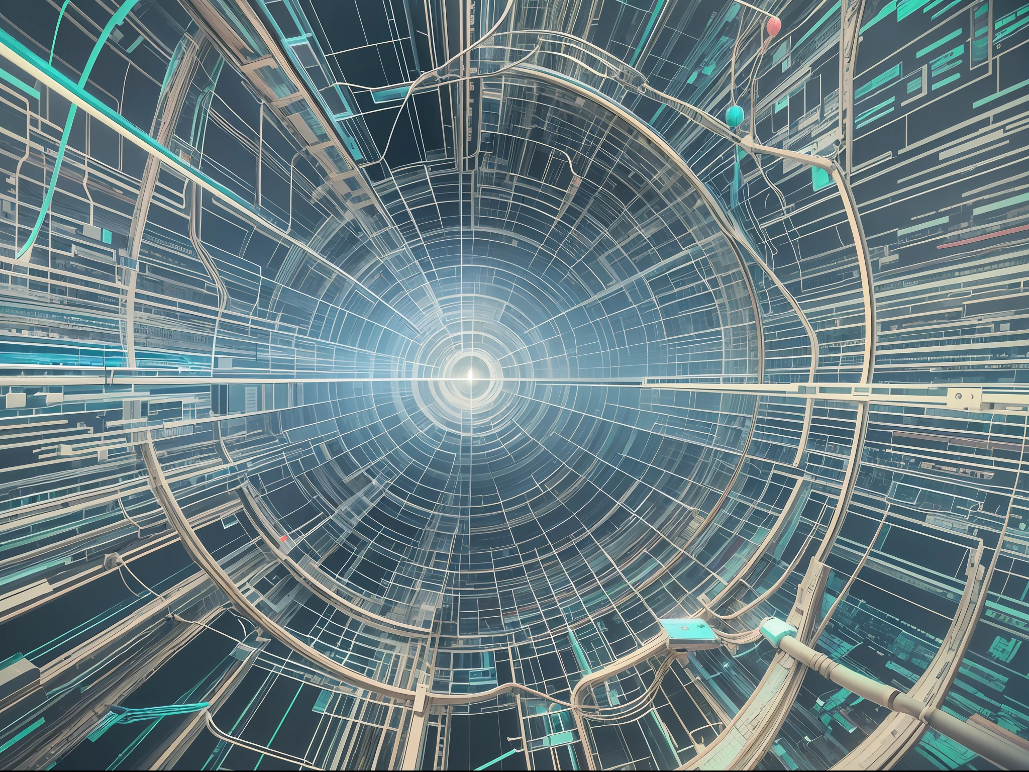 I have a blue and white image of a sphere with many lines, Wire ground background, Immerse yourself in glitch networks, Immerse yourself in the network, Fiber Optic Network, Internet, by Kurt Roesch, optical fibre, detailed photo of virtual world, Surreal Cyberspace, high-level image quality", cyber space, Connected, interesting background, Digital World