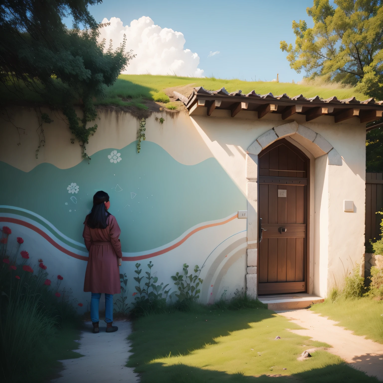Build simple murals of beautiful countryside