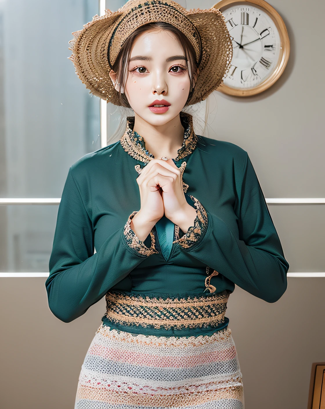 nsfw, masterpiece, best quality, 1girl, detailed cleavage view, , dress, indoor, ulzzang,