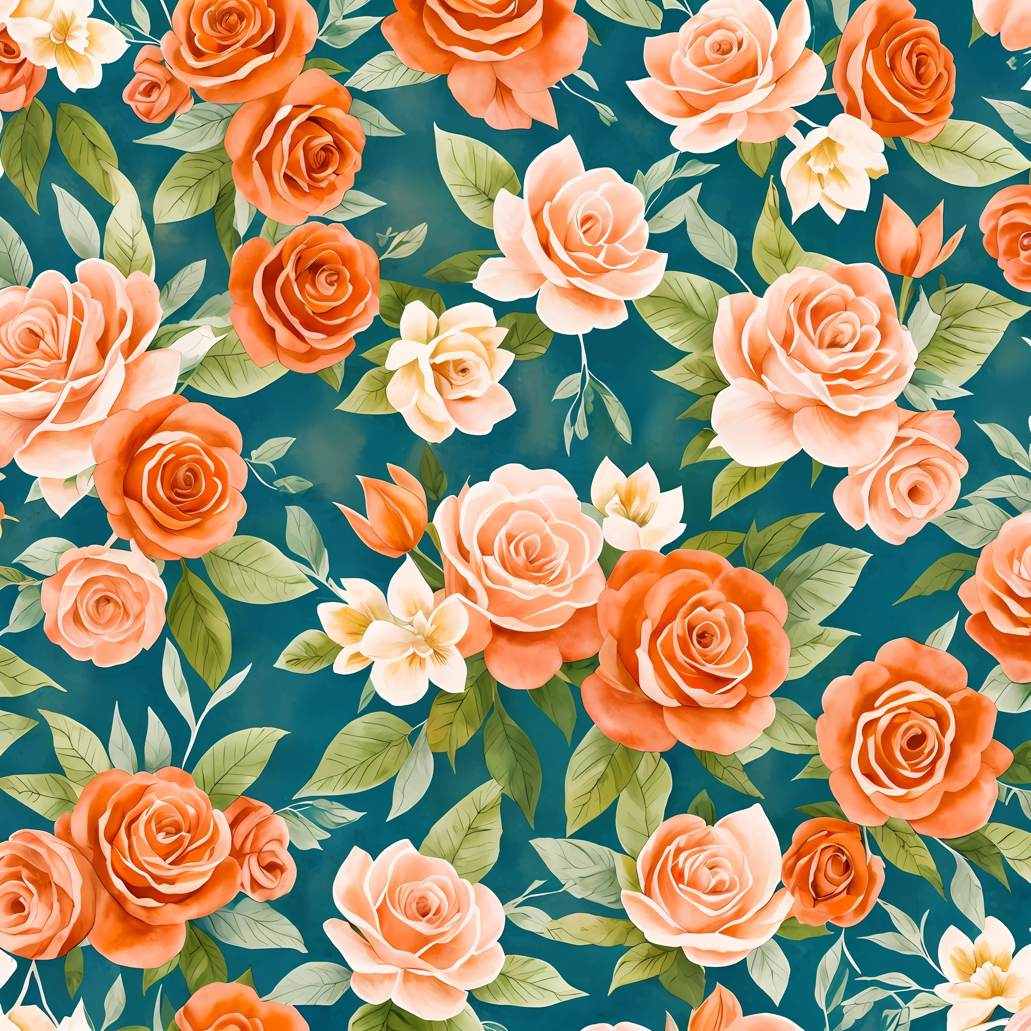 sobre fondo blanco, pinceladas suaves realistas y detalladas de acuarela, Flores de boda: rosas, eucalipto, Tema: boho color: naranja, burdeos, verde, azul Textura: romantic, Forma: ramo