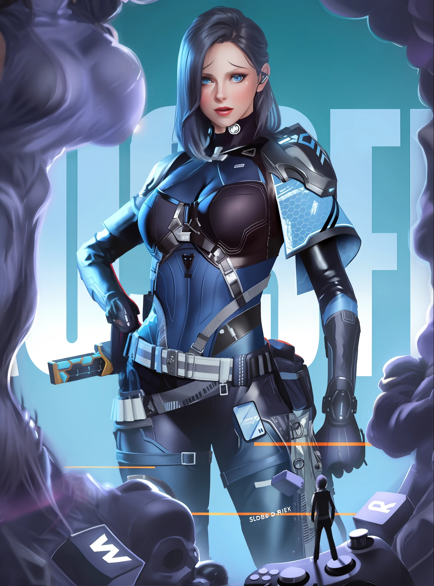 Vest line,huge tit