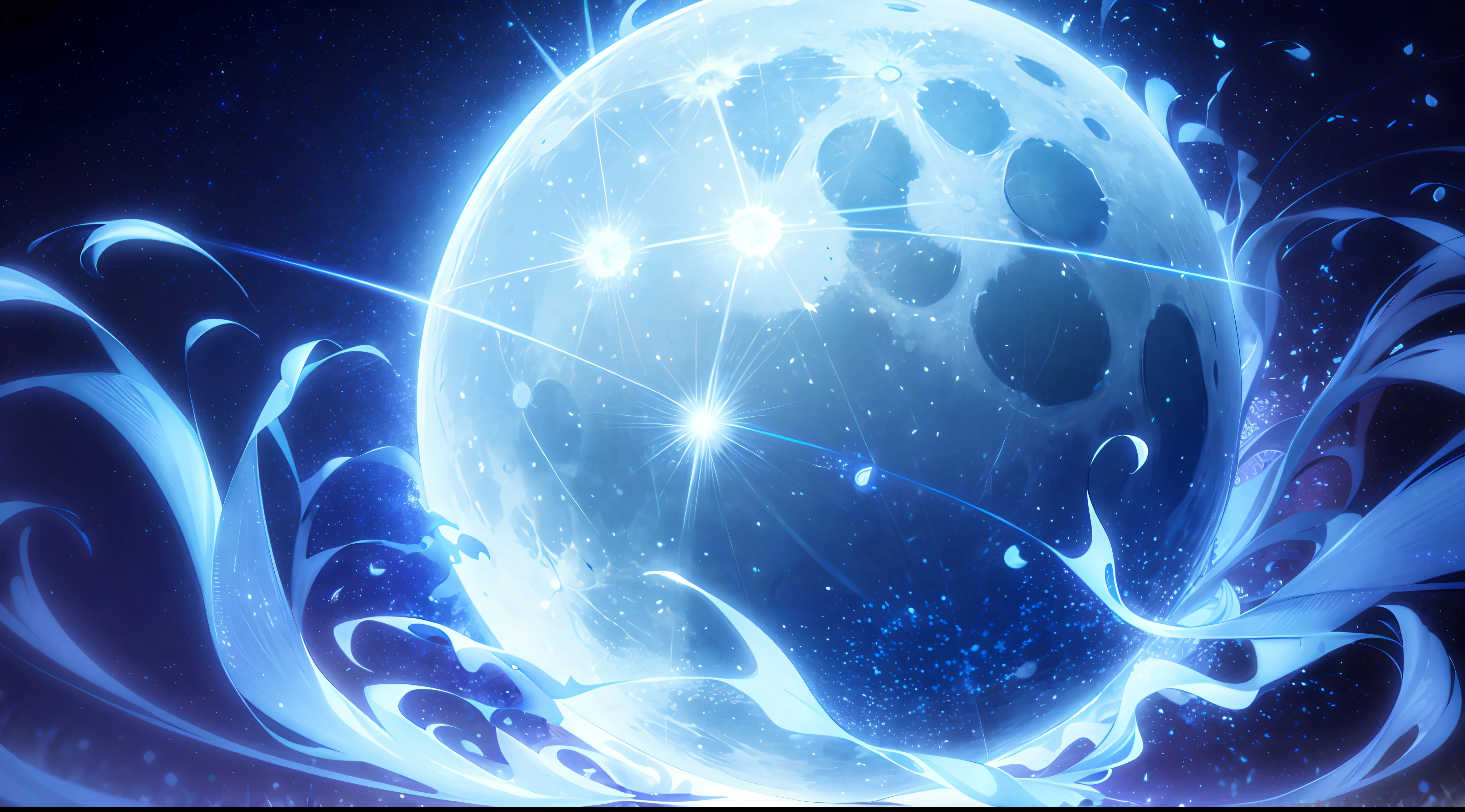 arafed image of a blue moon with stars in the background, blue moon light, blue moon, full moon background, large glowing moon, moon background, fullmoon, full big moon, full moon with stars, realistic moon in the background, big full moon, full moon, with full moon in the sky, moon light in the top background
