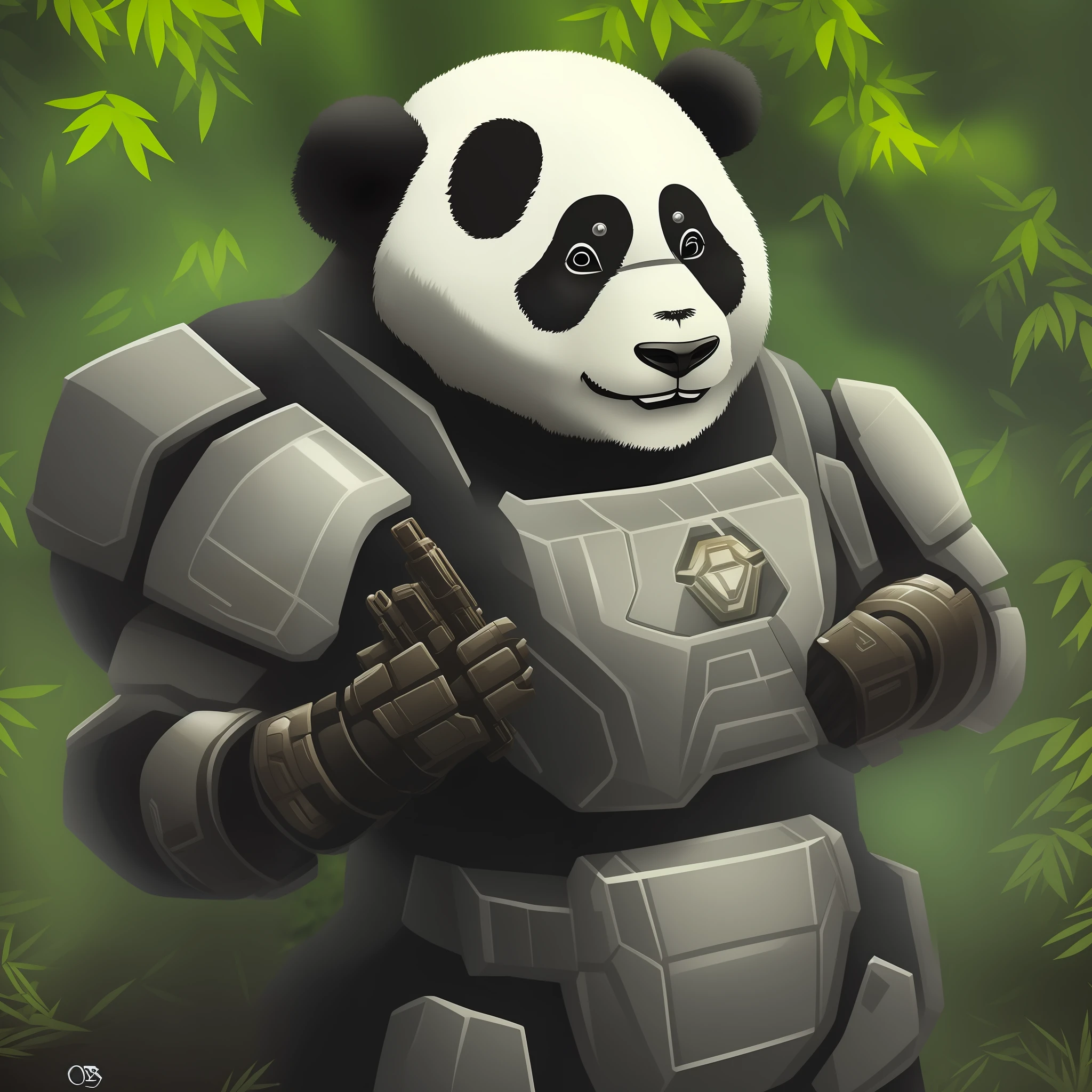 Oso panda estilo mecha