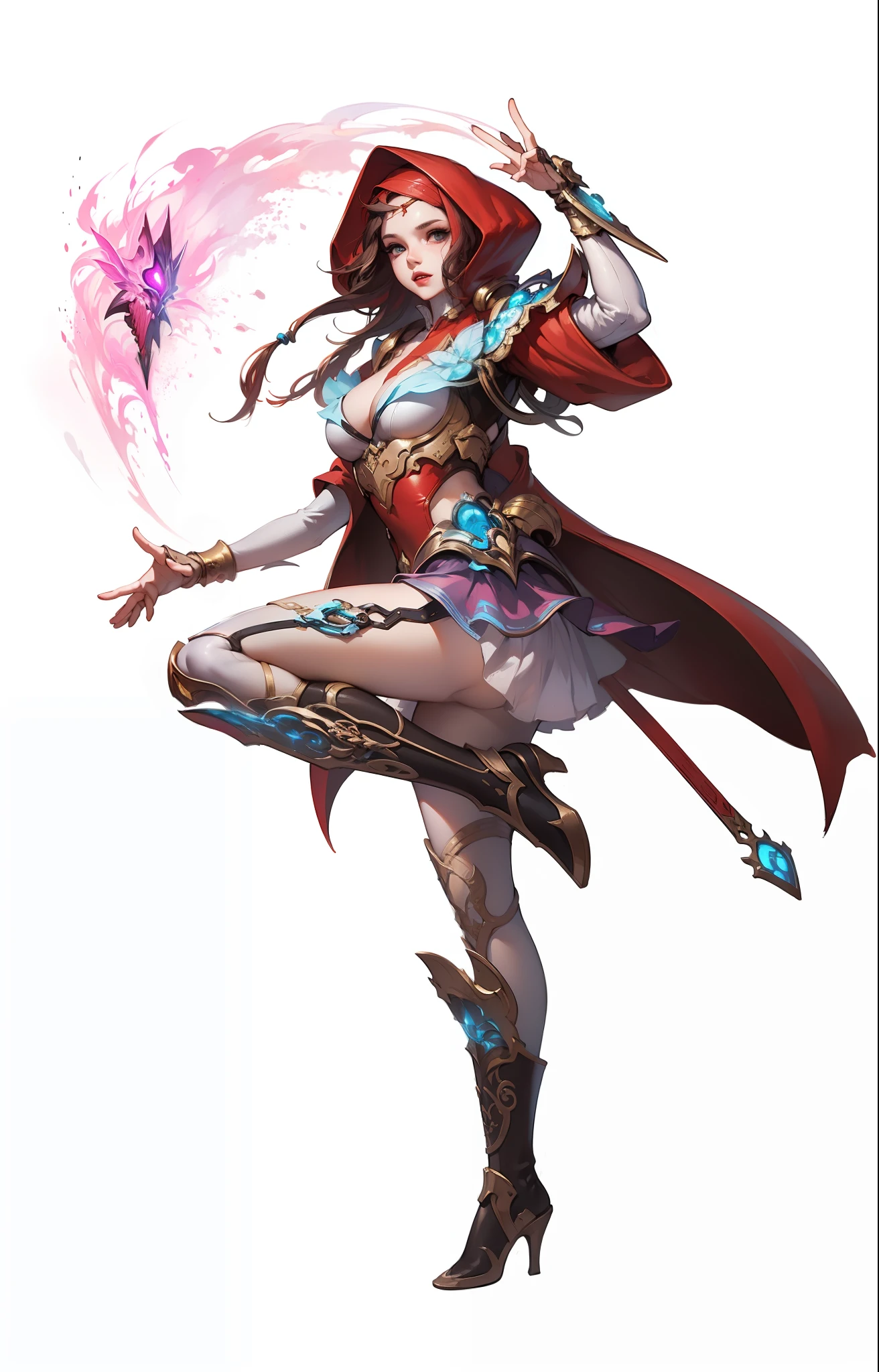 epic exquisite character art, rossdraws 1. 0, inspired by Jules Chéret, cushart krenz key art feminine, fantasy character, digital fantasy character, fantasy character art, character artwork, stunning character art, video game character art, holy cyborg necromancer girl