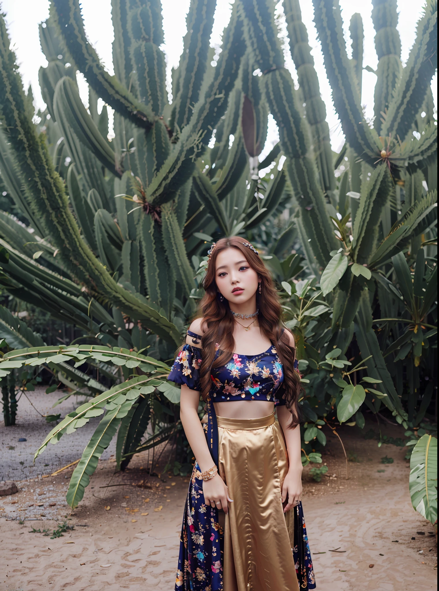best qualtiy，tmasterpiece，A high resolution，1girll，hair adornments，choker necklace，jewely，The face does not change，胸E,Exposed breasts，（highdetailskin：1.2），8K  UHD， Digital SLR, softlighting, high high quality,