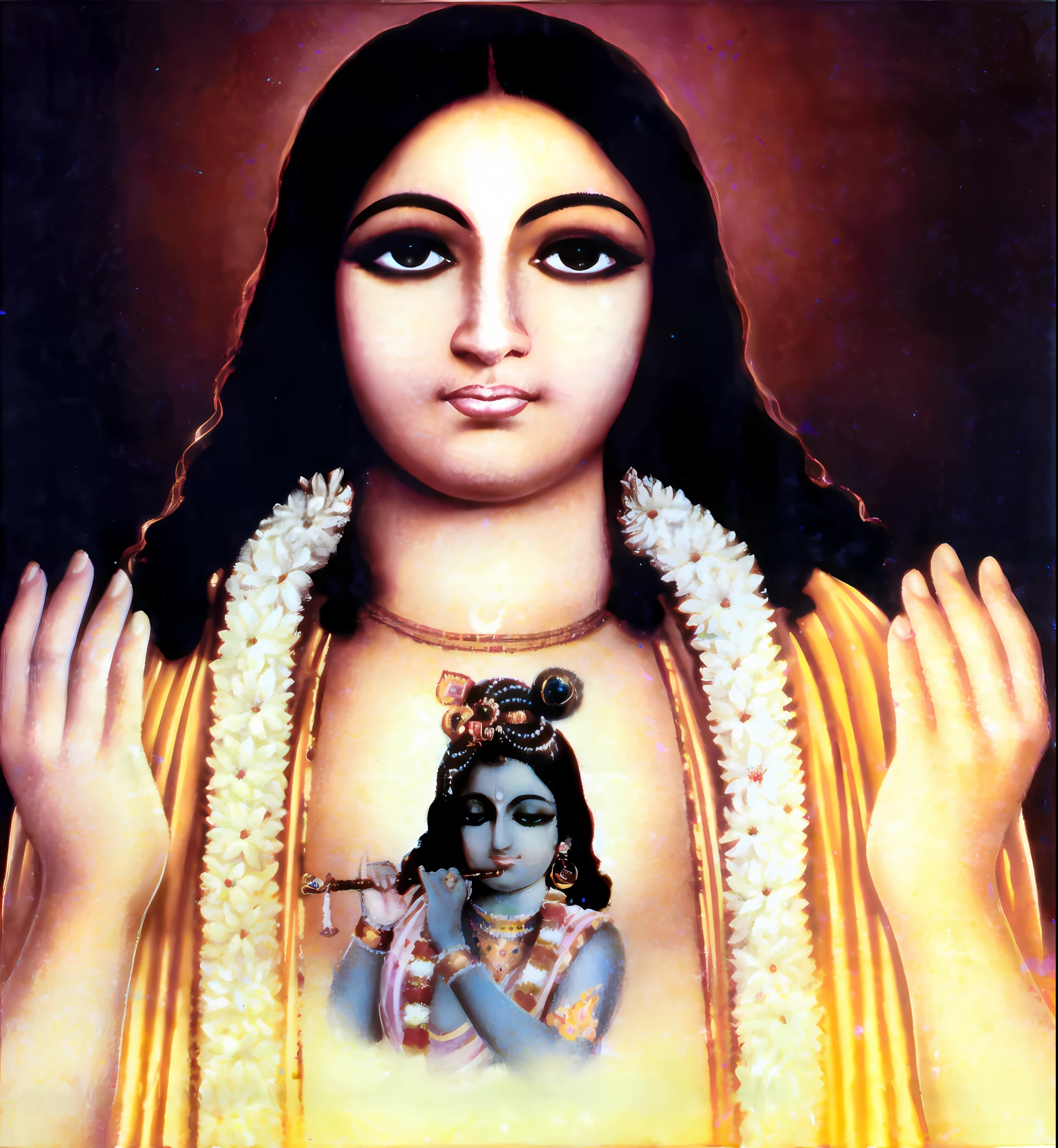 Close-up painting depicting a woman with a flute, An attractive male deity, Hindu god, Vishnu, Shiva, Hindu god, Portrait of a heavenly god, Divine God, Lord Shiva, kali, Dewineart, Kaligat, Kalighat is very detailed, Dividet Lighthouse, divine goddess, godness, Vastayan, beautiful image, God Shiva the Destroyer