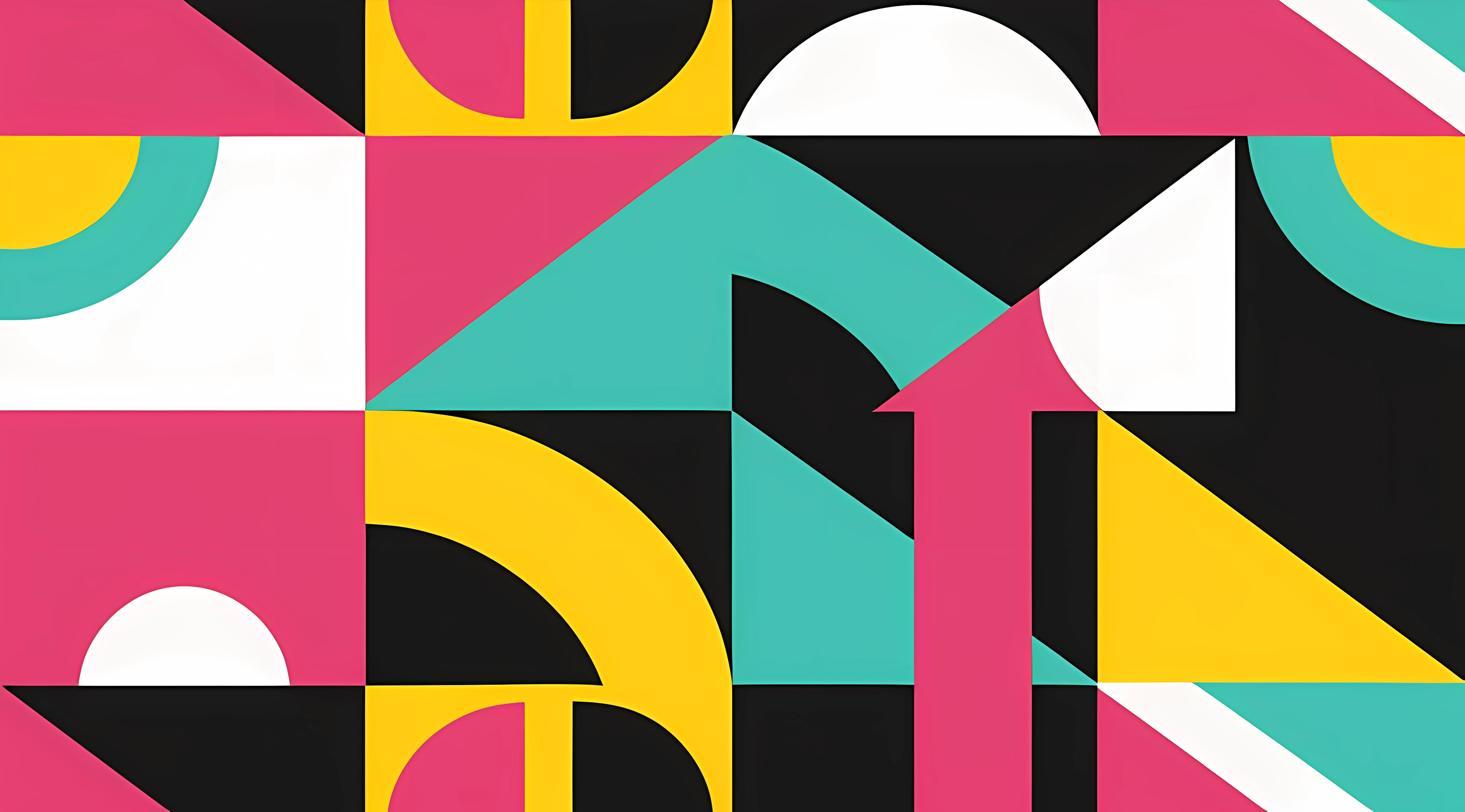 Close up of colorful abstract design on black background, bold shapes, bold simple shapes, graphic shapes, 9 0 s colors and shapes, Abstract geometric, Abstract shapes, geometric abstraction, geometric abstraction, motion shapes color design, colorful generative art, Montage in the shape of a grid, in a shapes background, geometric design, Mesh montage of shapes, Abstract geometric