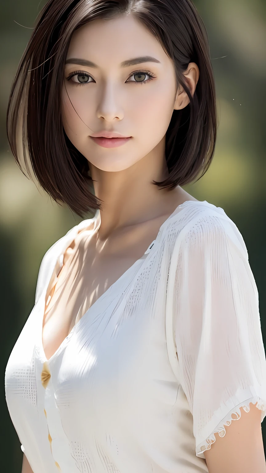 (​masterpiece:1.3), (8K, Photorealsitic, Raw photography, Top image quality: 1.4), japanes, (1girl in), beauitful face, (Lifelike face), (A dark-haired, short-hair:1.3), Beautiful hairstyle, Realistic eyes, Beautiful eyes, (real looking skin), Beautiful skin, enticing, 超A high resolution, A hyper-realistic, high-detail, the golden ratio, Detal Face,see the beholder,middlebreasts,Female Announcer、Tall Slender、Beautuful Women、Lower body ultra-thin、Colossal tits、undershirt、caster、news、japanes、Japanese