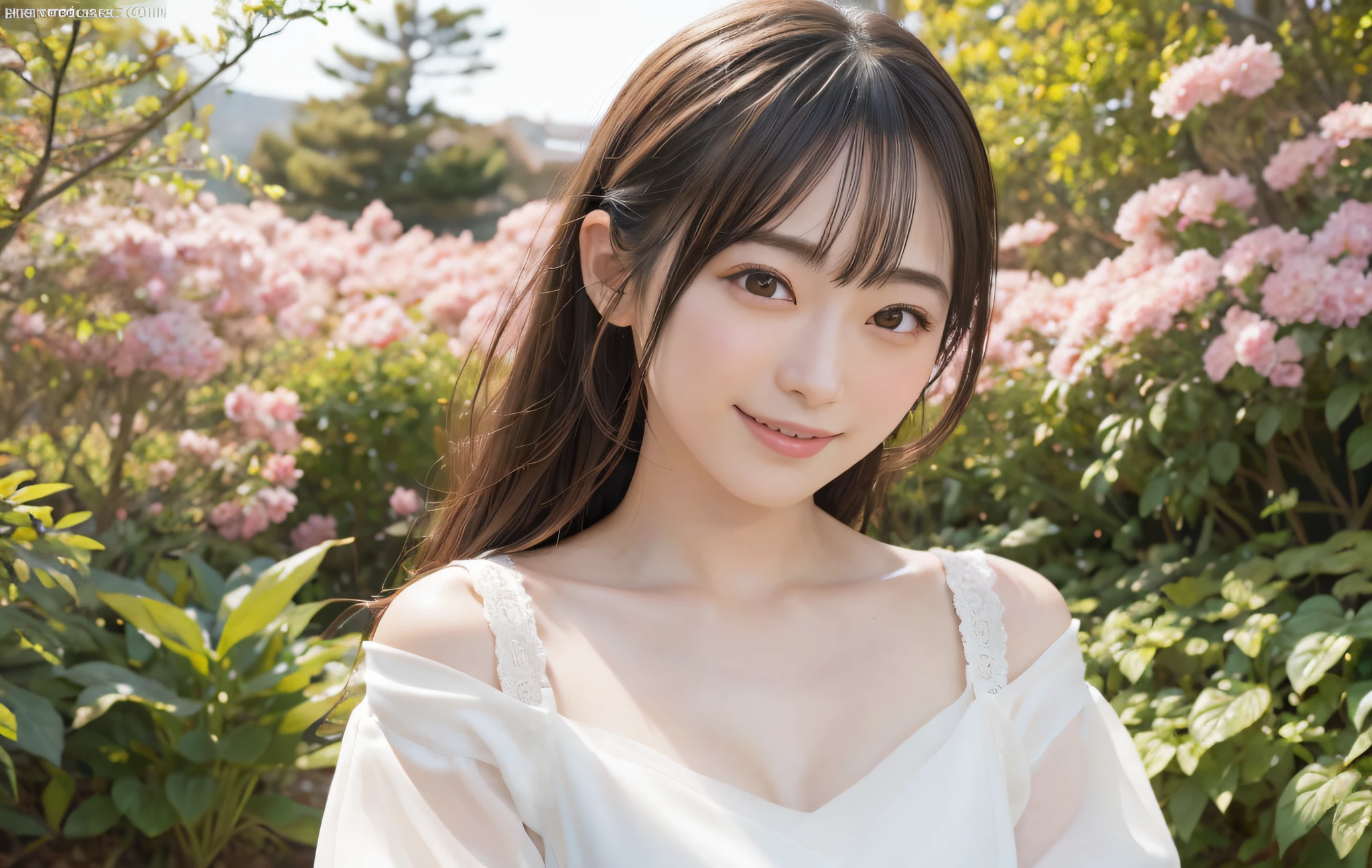masutepiece, Best Quality, japanaese girl, 8K, Raw photo, top-notch quality, masutepiece, nffsw:1.2, exceptionally detailed RAW color photo, professional-grade photograph, (Realistic, Photorealsitic:1.37), (highly detailedskin:1.2), Ultra-high resolution, (lenz 50mm),japanaese girl、27 year old beautiful woman、photos realistic、Photorealsitic:1.4、Pure White Silk Dress、Official art、ultra-detailliert、Beautiful and aesthetic、Beautiful fece、masterpiece、top-quality、sitted、、hposing Gravure Idol、looking at the viewers、Smiling、Close-up on the face