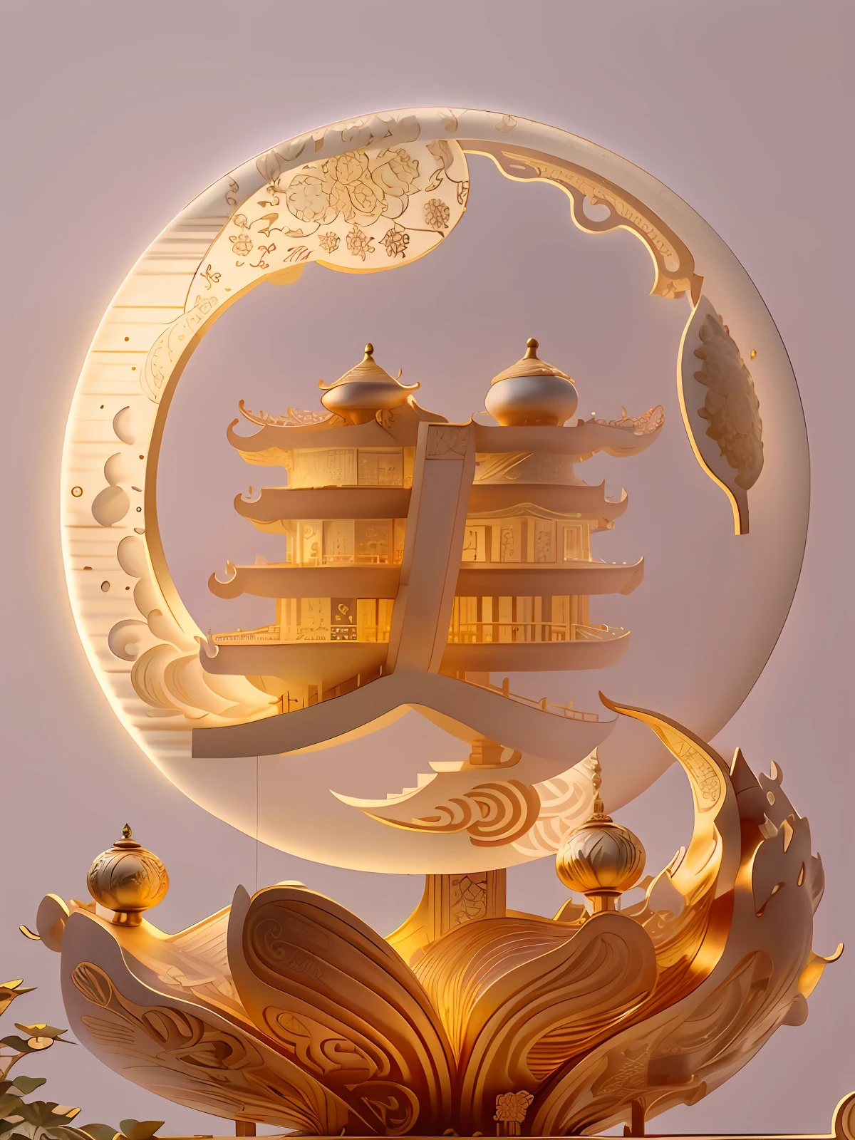 American character at the top of the background,simple backgound(Santan Seal Moon,Leifeng Tower,West lake,lotuses),ultra - detailed,high qulity,filmposter, Ray traching,Beautiful Chinese style,Golden curves
