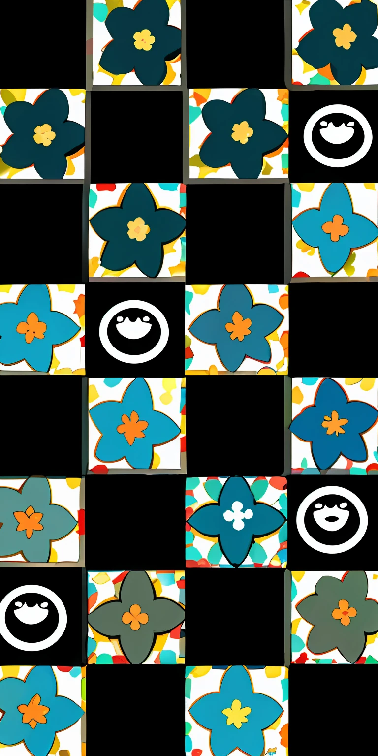 Close-up of checkered pattern with flowers and text,Ringer, Smile, Smile face, smile coy, Happy smile, flower, Smiling, Small smile, smile in face, Flowers!!!!, Kind smile, focus on smile, smiley, Flower background, smileing nright, opulent, Innocent smile, patchy flowers, Happy smiling, lite smile, made with illustrator