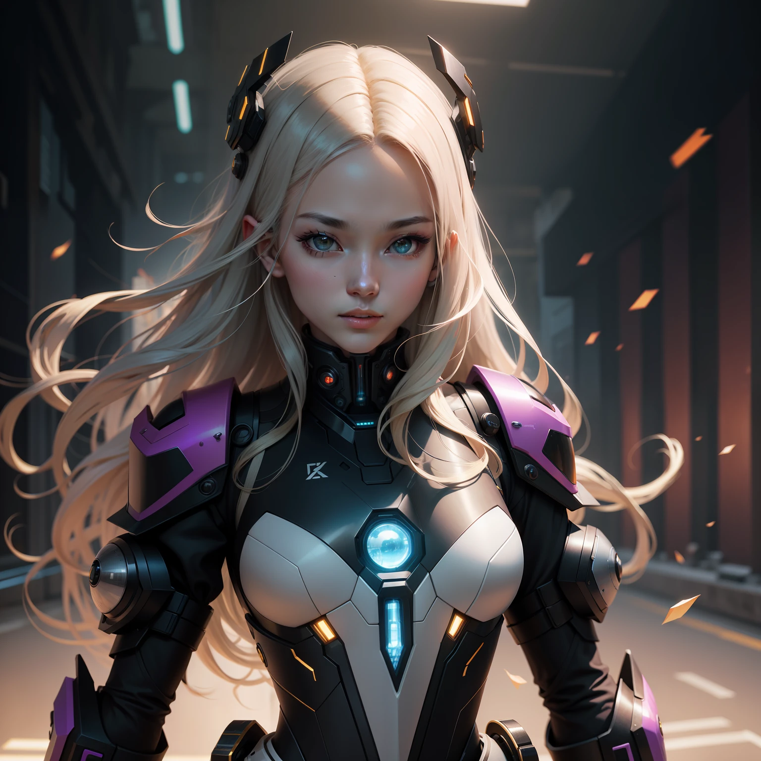 tmasterpiece, Best quality at best, high high quality, (afofuturism:1.1), (Cyberpunk costumes), 电影灯光, (Exquisite future), Beautifully and beautiful,Eye Lady,Ball head,adolable, ultra - detailed, The composition is great, floatking, depth of fields, (VerydetailedCG,Unity 8k壁纸), (Beautiful detail background), Beautiful hair details, dramatic lights, GOGETTA, mechs,best qualtiy,超高分辨率,Photorealistic and realistic