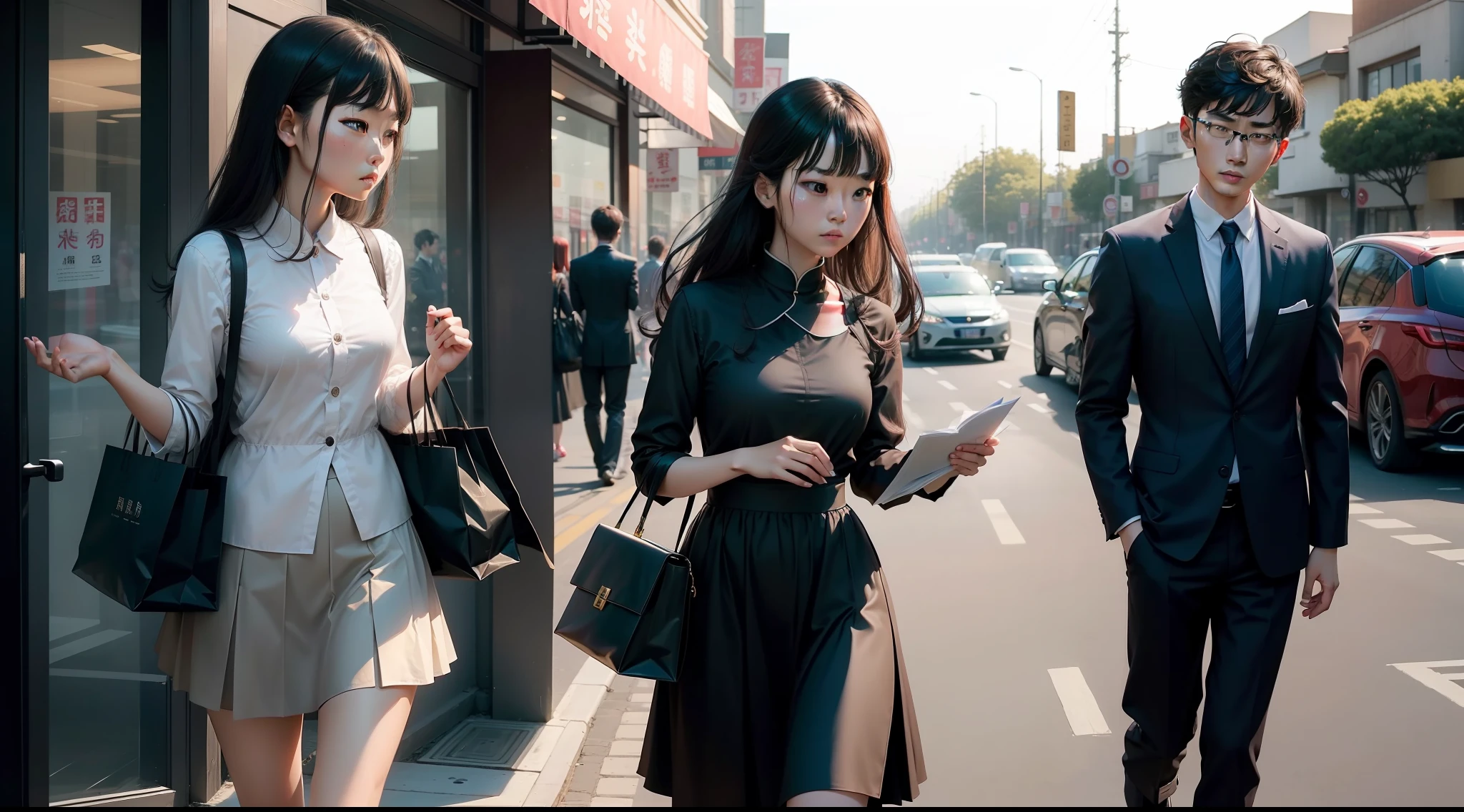 人物:
Chen Tao:Personagens Principais,Dissatisfied with Annie's act of buying dresses,Think she's spending money wastefully。
annie:Chen Tao's girlfriend,Bought a dress worth more than two thousand dollars。I was surprised by Chen Tao's dissatisfaction。
Scenes:
Salesman while shopping:Praise Anne for dressing beautifully,Chen Tao eventually paid。
In the car:Chen Tao sat in the car with his skirt,Delay in starting the car,Anne sensed something was wrong。