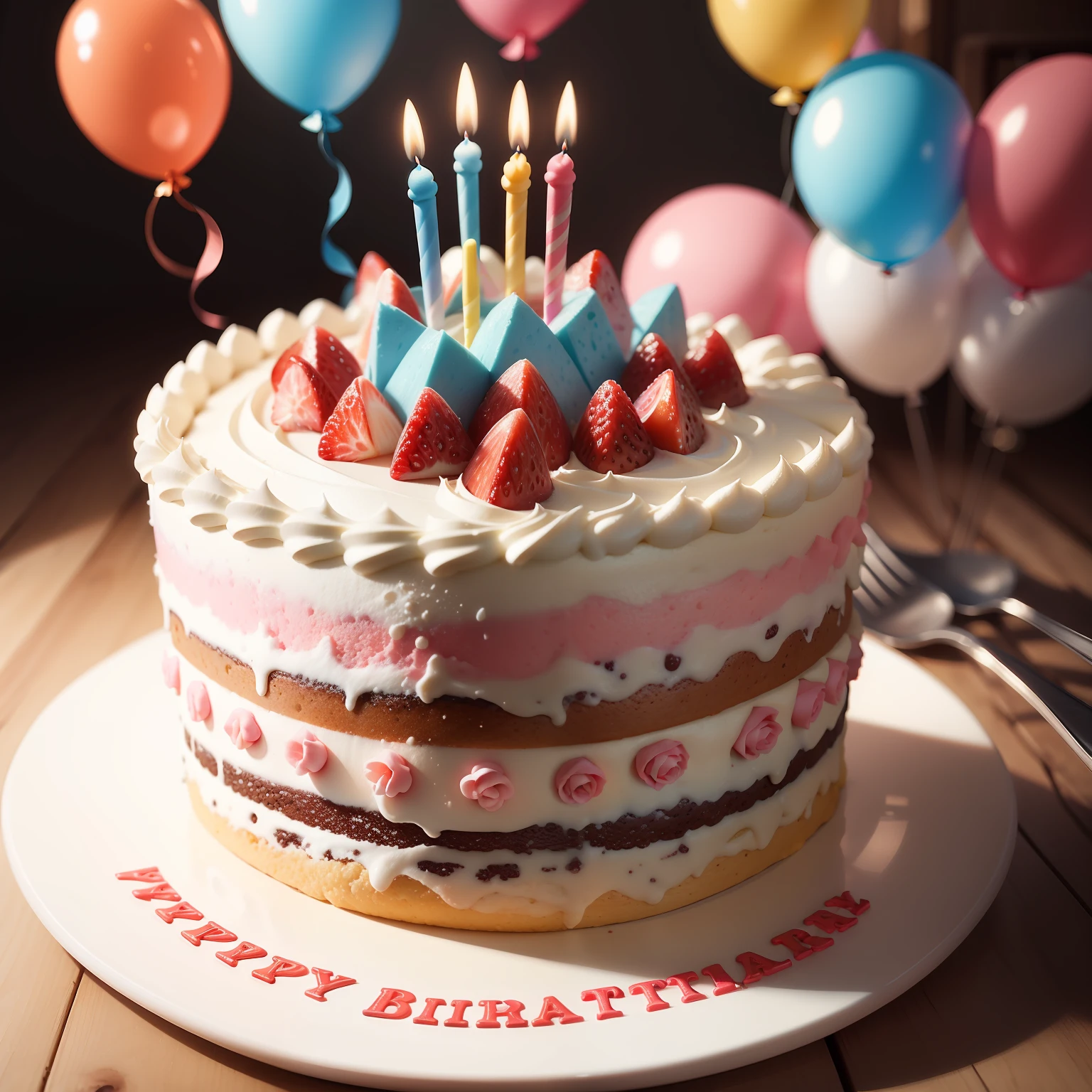A resplendent birthday cake
