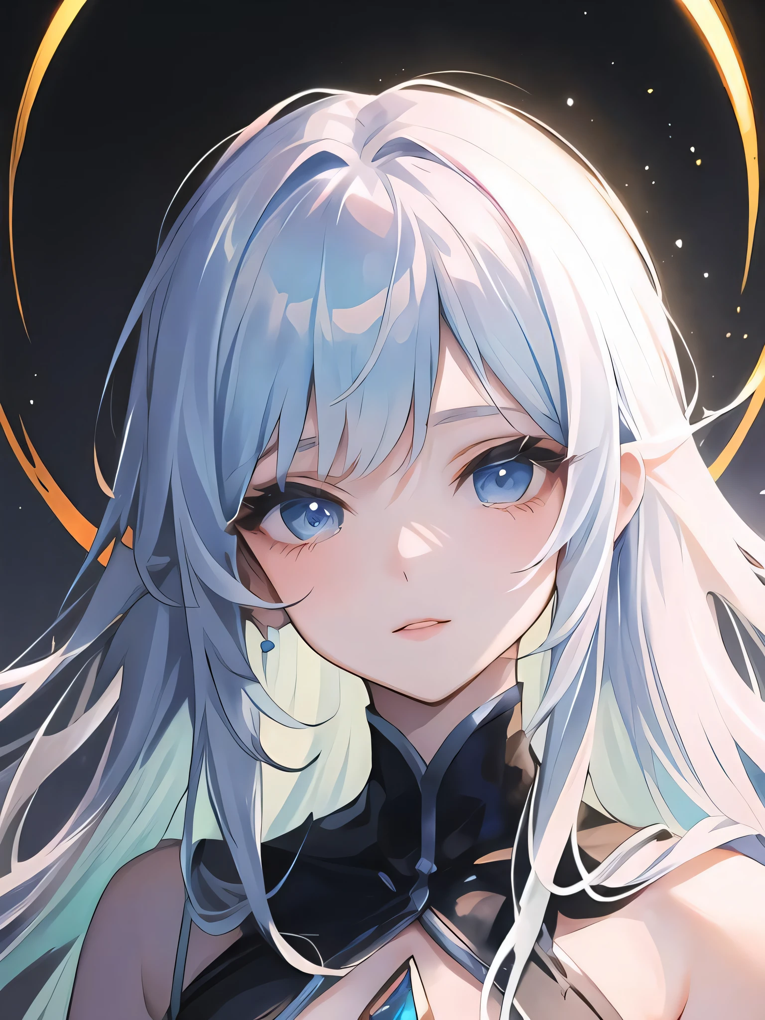 ( masterpiece:1.5),( best quality:1.5),( ultra-detailed:1.5), illustration,( 1girl:1.5),( solo:1.5), anime, charactor, lora, cowboy shot, perfect face, lustrous skin, long hair, beautiful detailed eyes, beautiful flowing hair,( holographic:1.3),( holographic clothing:1.3)