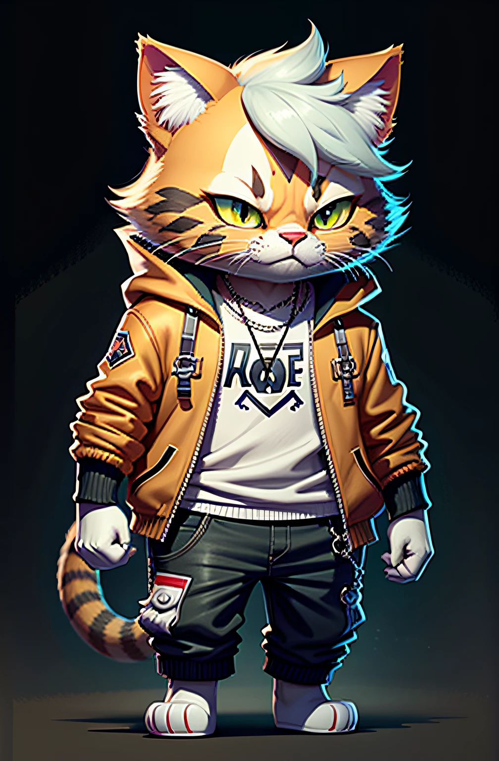 a c4tt4stic,cat, dressed in fashionable clothes, walking down the catwalk, professional modeling poses