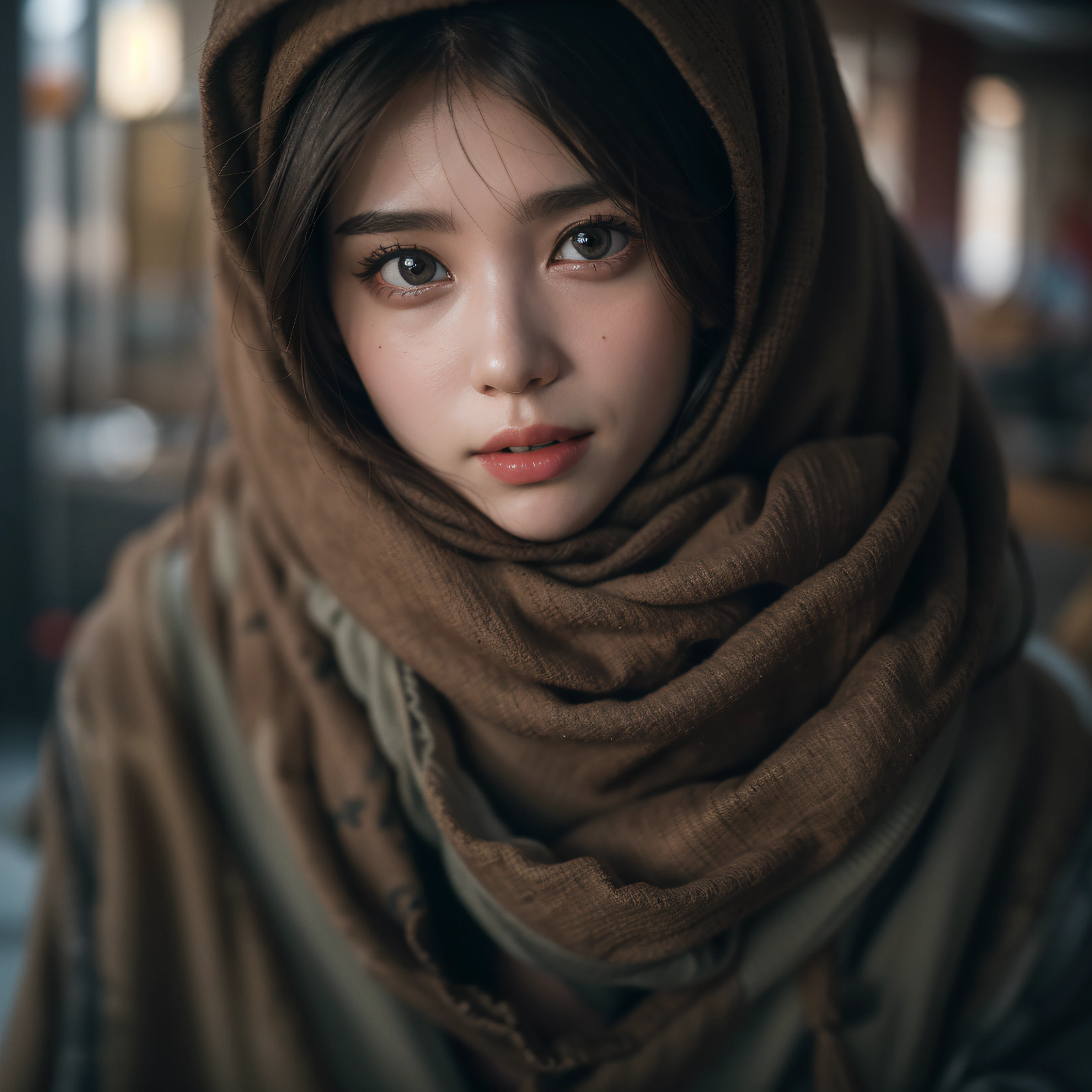 STABLE DIFFUSION 2.1 REALISTIC PHOTOREAL HIJAB, (((IU))), (((cute feelings Loved))) Masterpiece, absurdres,award winning photo, extremely detailed, amazing, fine detail, (extremely detailed eyes:1.125) and face, by lee jeffries nikon d850 film stock photograph 4 kodak portra 400 camera f1.6 lens rich colors hyper realistic lifelike texture dramatic lighting unrealengine trending on artstation cinestill 800 tungsten, beautiful woman, ulzzang-6500, smiling seductively, excited,