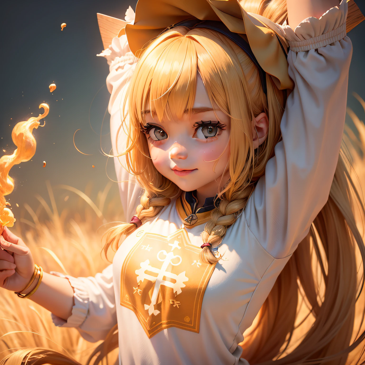 grain,patron saint of,good luck,com mascot,ip,blissful,vibrancy,warmth,energy,wholesome,Energetic,bit girl