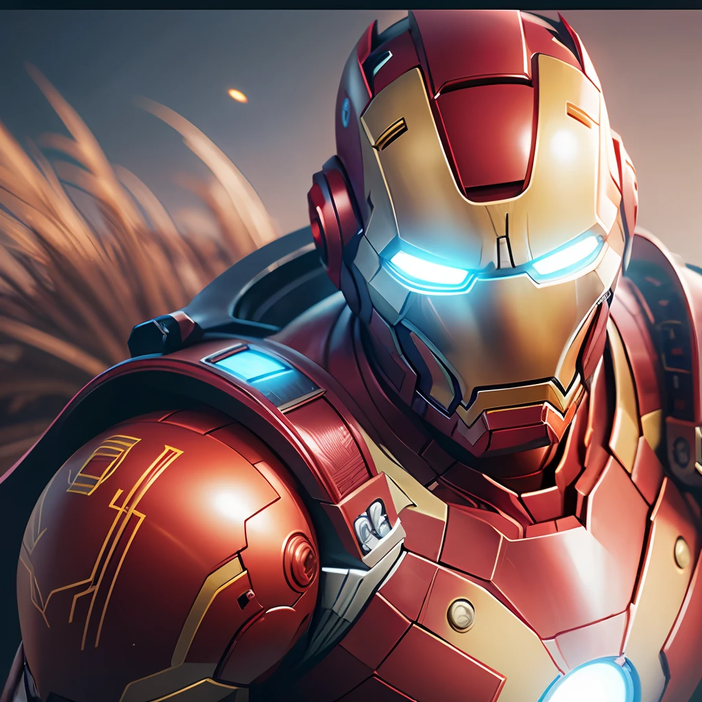 Avenger Iron Man,Glowing eyes and glowing armor, superior iron man, Iron Man,, HQ 4K wallpaper, 8k render”, high detail iconic character, 3D rendered character art 8 K, CG art, cgartists, 8 k cg render, portrait of iron man, Made with Unreal Engine, mkbhd as iron man,The body color is gold,red colour,black in color,photorealestic,Glowing chest,mechs,mechanical sense,Realism,The Avengers,Robert Downey Jr,The palm of the hand glows,Dark Wind,High sharpness,High saturation