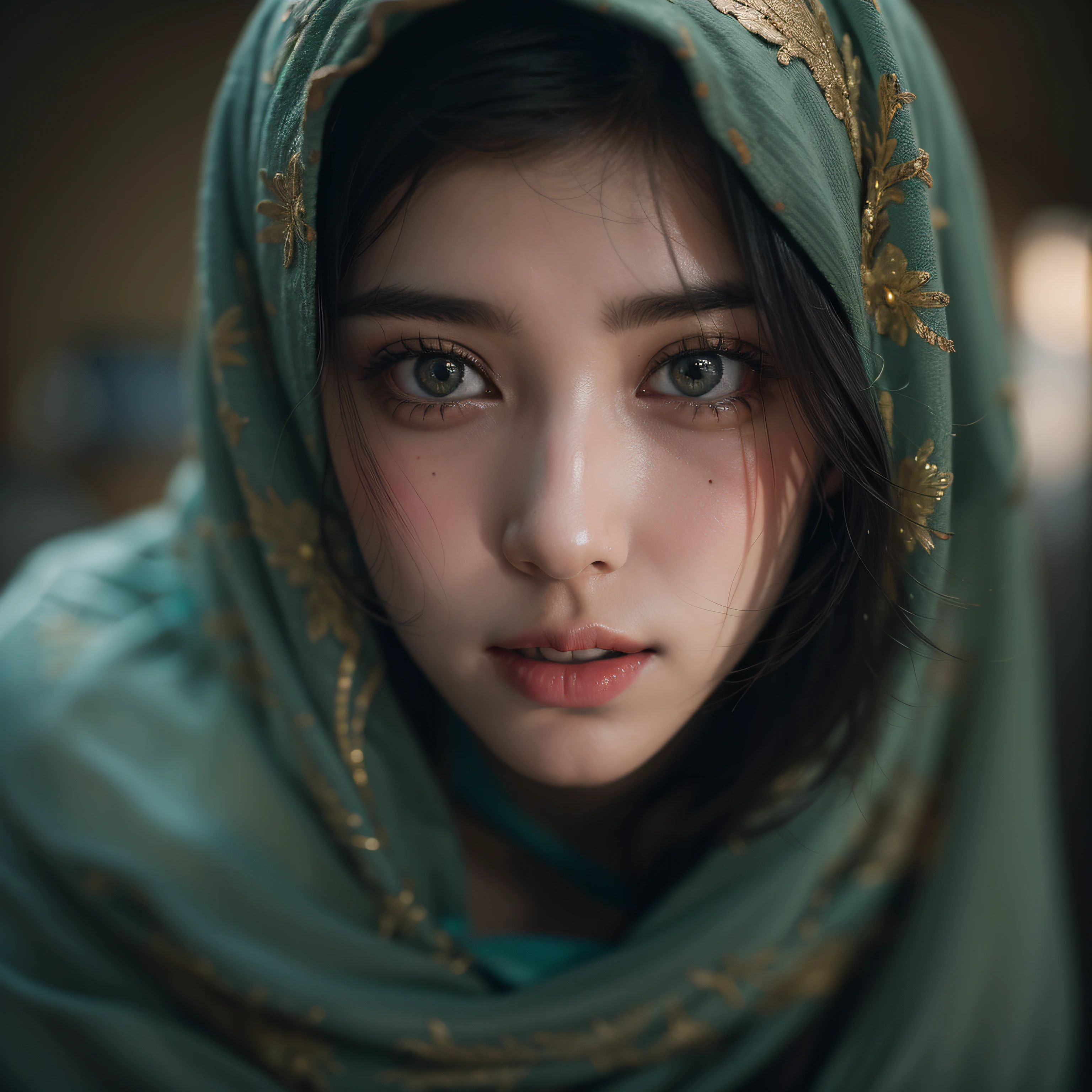 STABLE DIFFUSION 2.1 REALISTIC PHOTOREAL HIJAB, (((IU))), (((cute feelings Loved))) Masterpiece, absurdres,award winning photo, extremely detailed, amazing, fine detail, (extremely detailed eyes:1.125) and face, by lee jeffries nikon d850 film stock photograph 4 kodak portra 400 camera f1.6 lens rich colors hyper realistic lifelike texture dramatic lighting unrealengine trending on artstation cinestill 800 tungsten, beautiful woman, ulzzang-6500, smiling seductively, excited,