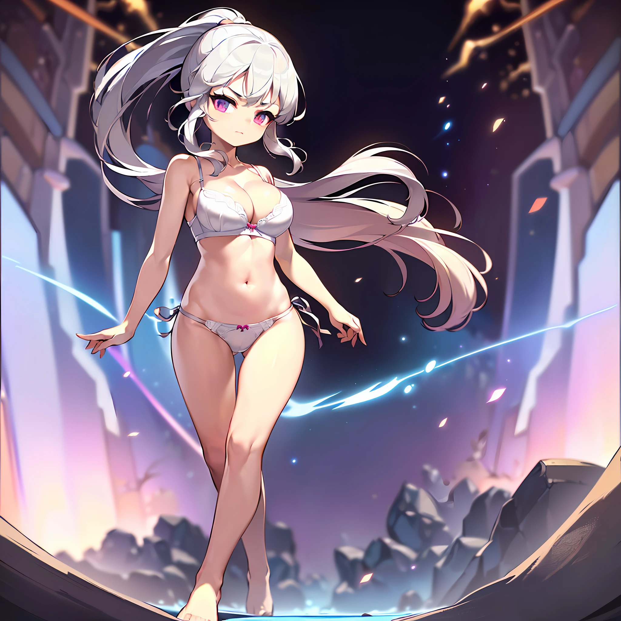(hyper HD:1.2),(acurate:1.3),(The is very detailed:1.3),(A high resolution:1.2),(high detal:1.5),(high qulity:1.2),(best qualtiy:1.5),(4K:1.3),(8K:1.5),(No background:1.8),(Remove the background:1.8),1 girl,silvery white hair,High ponytail,Sideburns,pretty eyes,(Wearing silver armor),medium boob,(cleavage:1.5),(Detail bra:1.5),(Detail panties:1.5),(Expose the lateral chest),(Full-body standing:1.5),(Walking posture:1.5),(Walking posture:1.5),(detail finger:1.5),(Clear legs),(Q version of cartoon:1.5),(Side of the character:1.5),(4 head body:1.5)(Three View:1.5)
