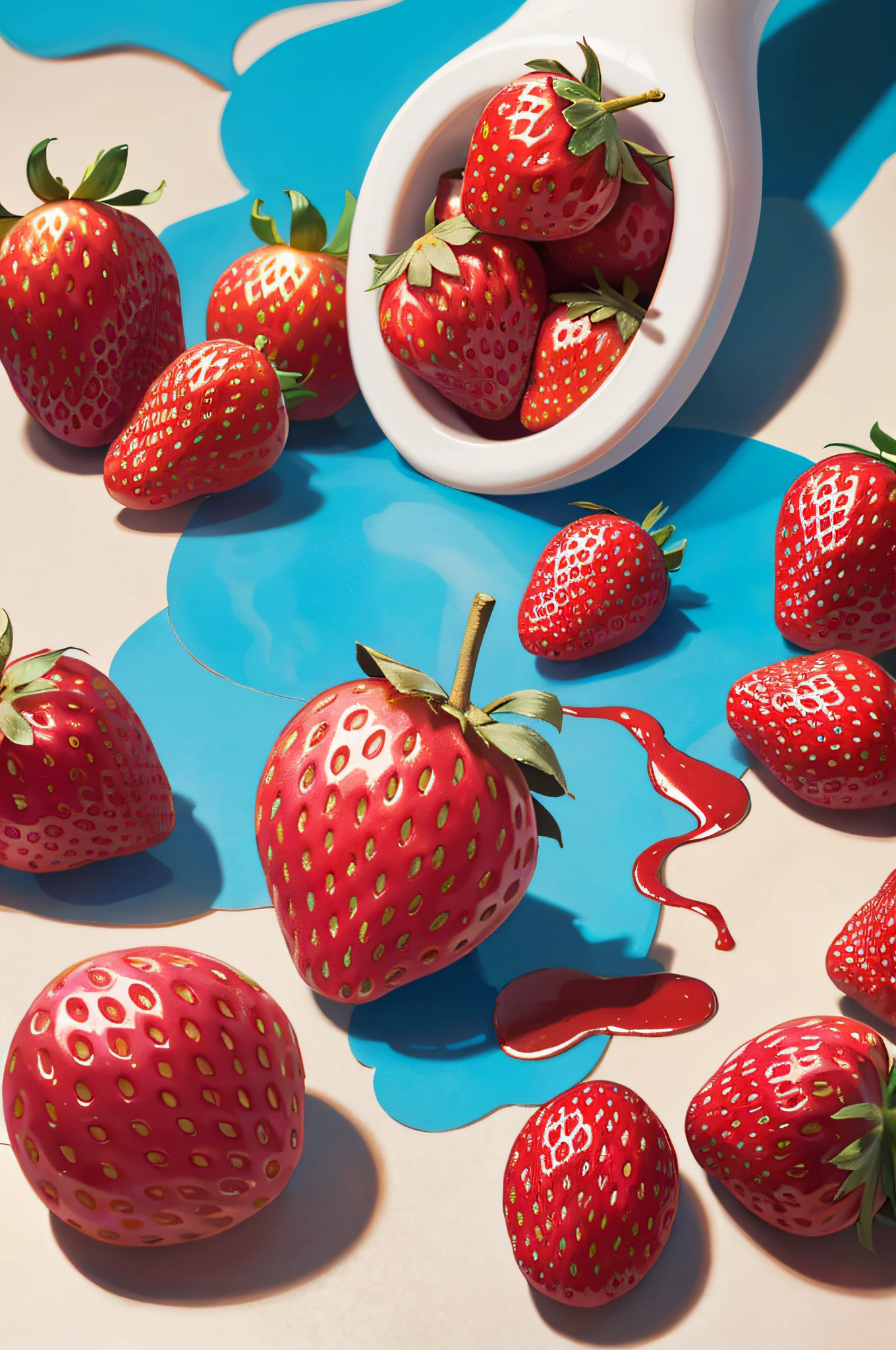 （Realiy：1.3）Single strawberry shooting，the background is clean，8K（Artist RHADS：1.3）（Don't show up characters）（realisticlying：1.2）（best qualtiy）