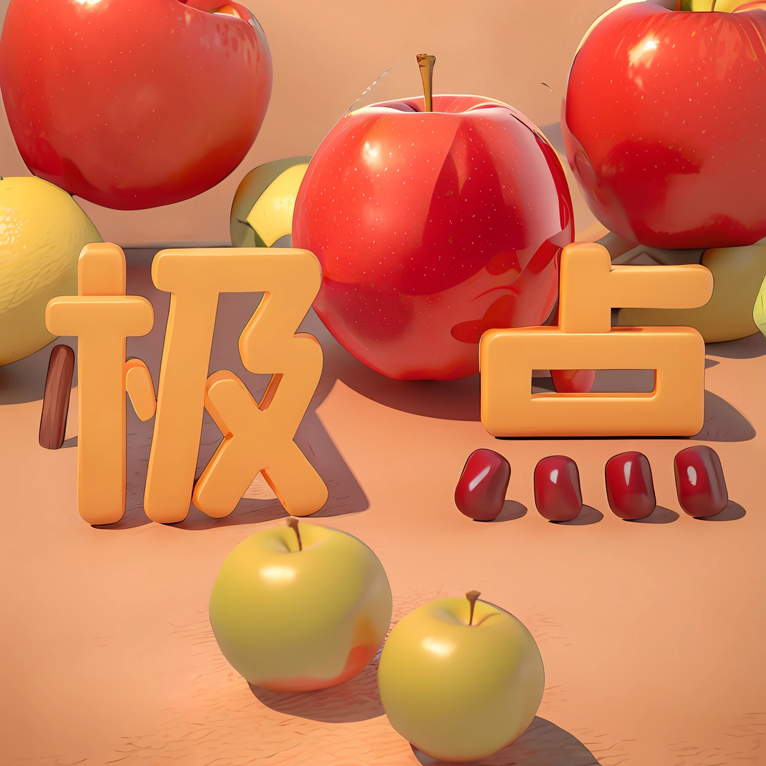 Red apple skin,C4D,best qualtiy,tmasterpiece,higher details,Physical rendering