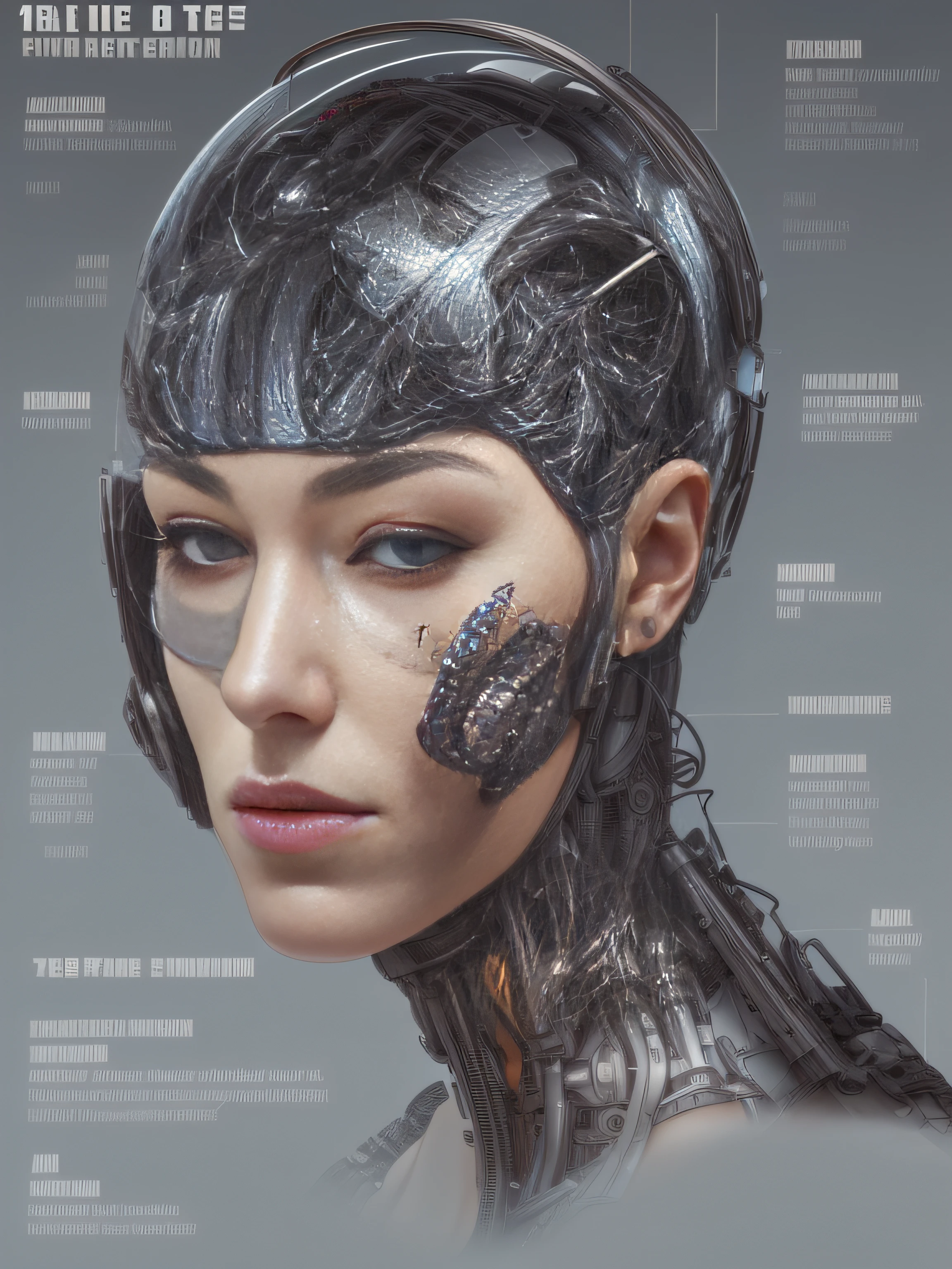 (whole body display:1.5)(The Alfid man wears black transparent latex tongs,Translucent latex pliers:1.5),(Metallic body, bionic scifi alexandre ferra, cyborg neck, cyborg male, male cyborg, cyborg fashion model, portrait of a cyborg, detailed portrait of a cyborg, cybernetic neck implant, portrait of a futuristic robot :1.3)(dystopian sci-fi character, sci - fi character, portrait of a cyberpunk cyborg:1.2)(8K,Extreme detail,Hair in extreme detail,Ultra photo realsisim,cinmatic lighting:1.1)(Supermodel face,Strong muscles and perfectly curved body,Extreme sexual tension,Hormonal explosion,whole body display:1.5)(Short hair, Light-colored beard, Stubble masculinity,Naked muscle man,Muscular macho,No clothes on,Only a pair of thongs was worn,Extremely sexy and provocative:1.5)(whole body display:1.5)