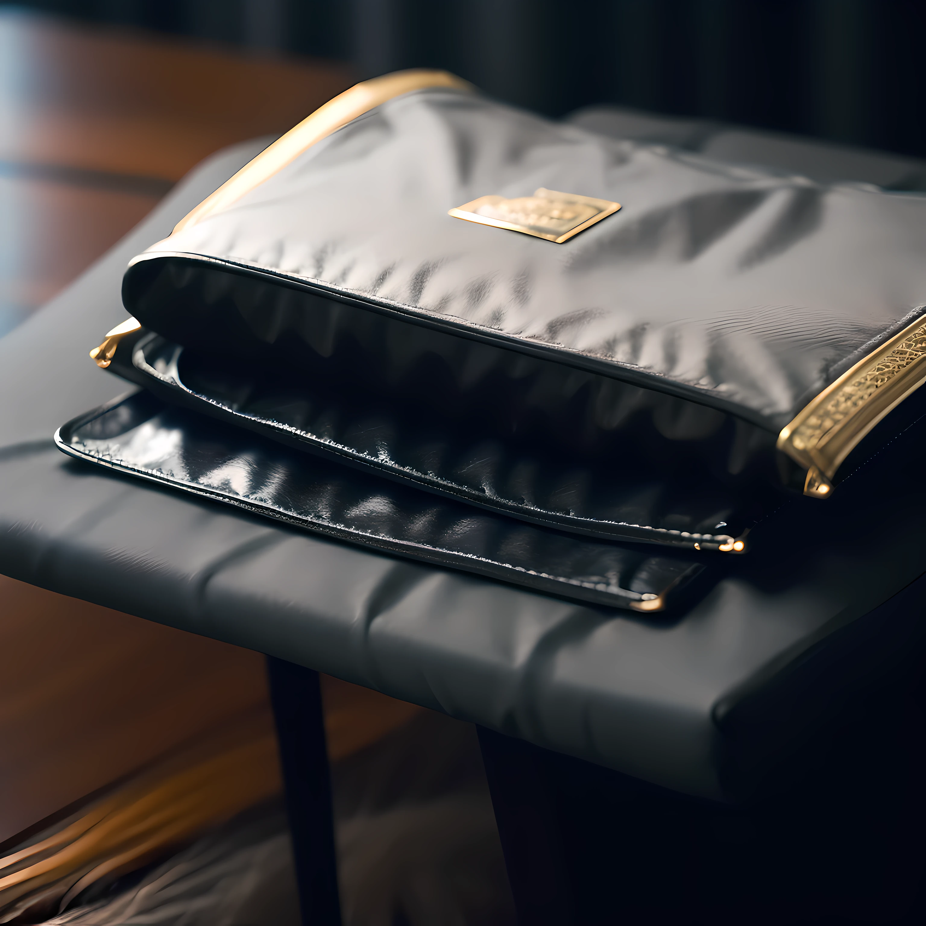 A4 folder:1.4, On the black table:1.1,background grey:1.1,Close-up Shot Shot
