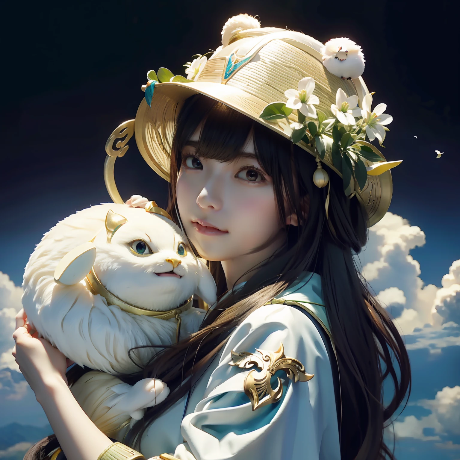 Hou Yi flew to the clouds with Chang'e in his arms