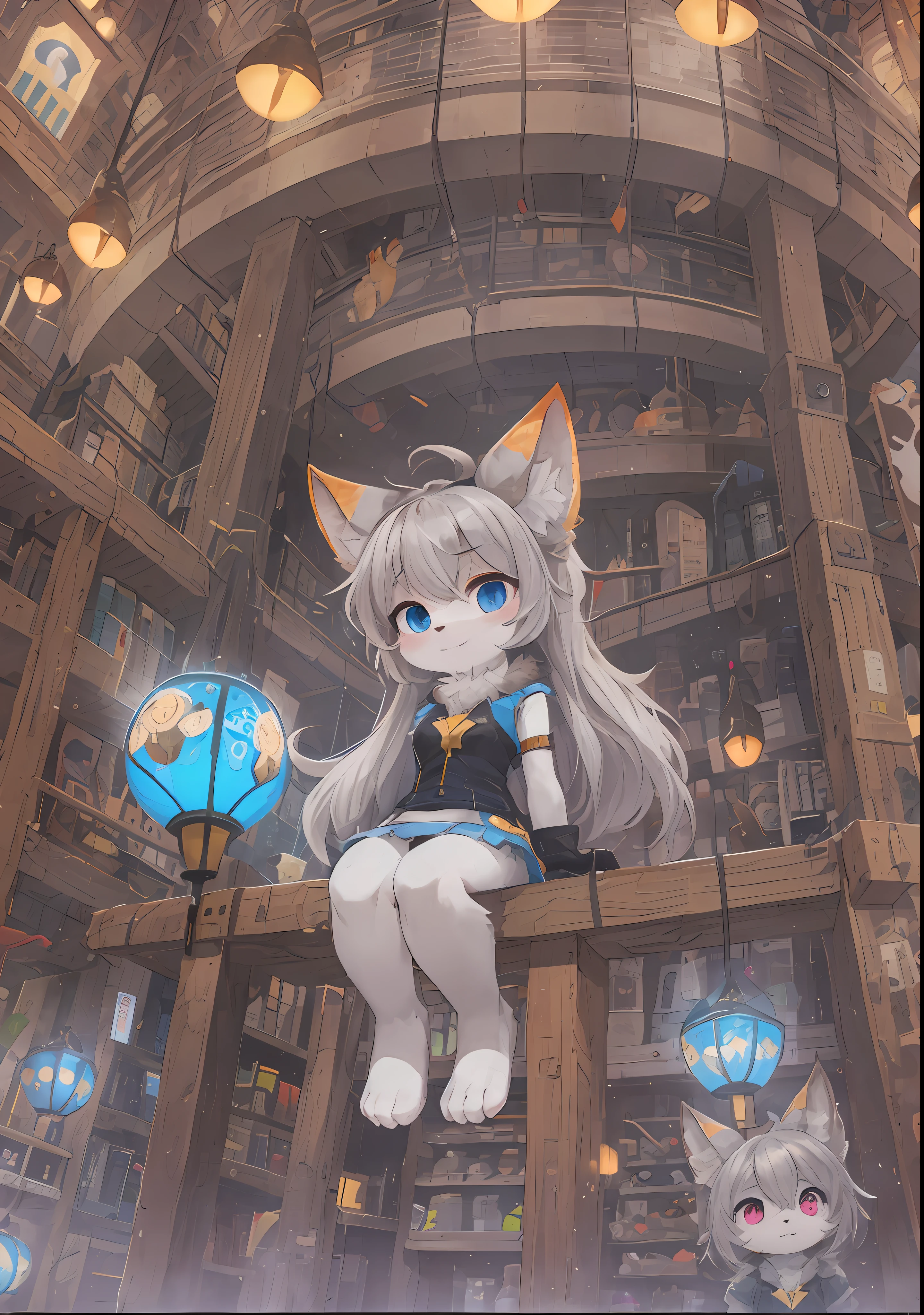 hairy pubic，cute  face，ambient lights，Ultra-fine fur，volumettic light，Character detail optimization，Background detail optimization，Leg fur strengthening