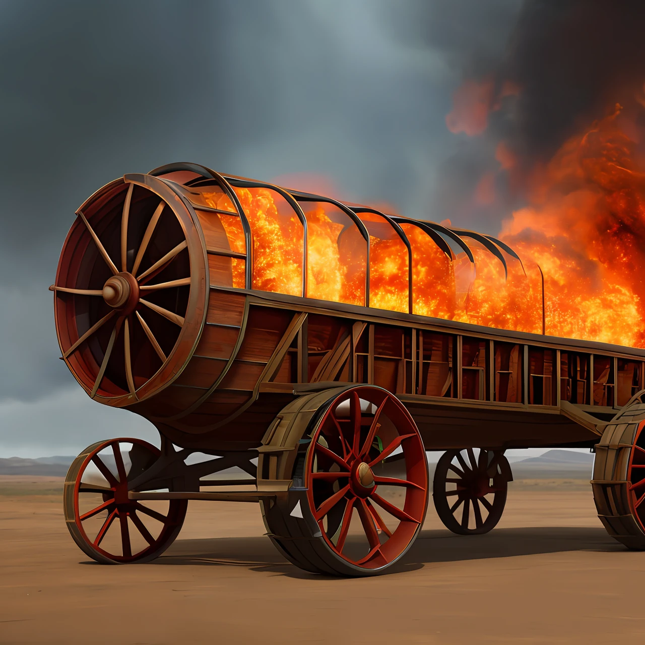 Hell on wheels, concept art, 4k