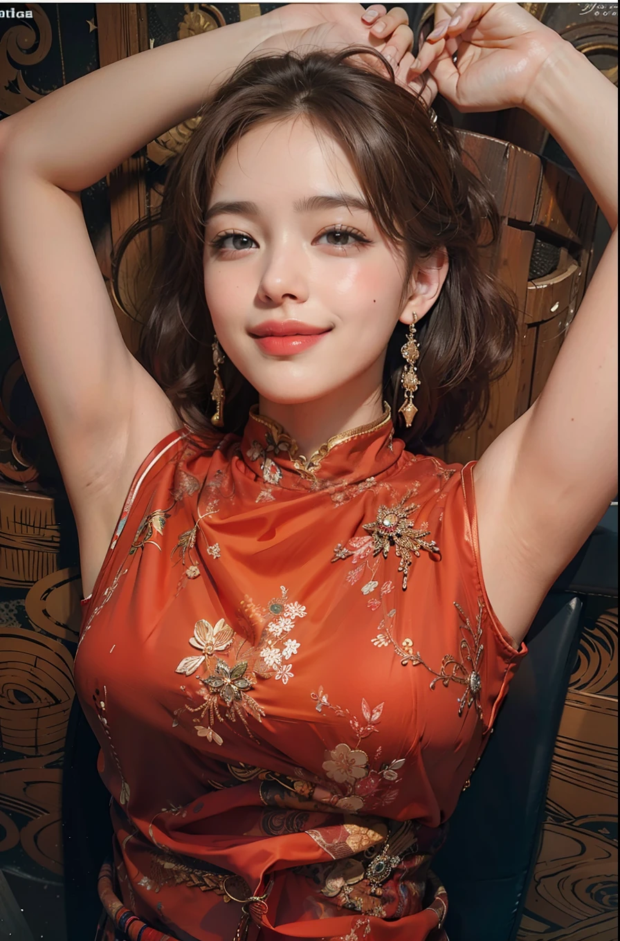 best quality, masterpiece, ultra high res, photorealistic, 1girl, offshoulder, smile