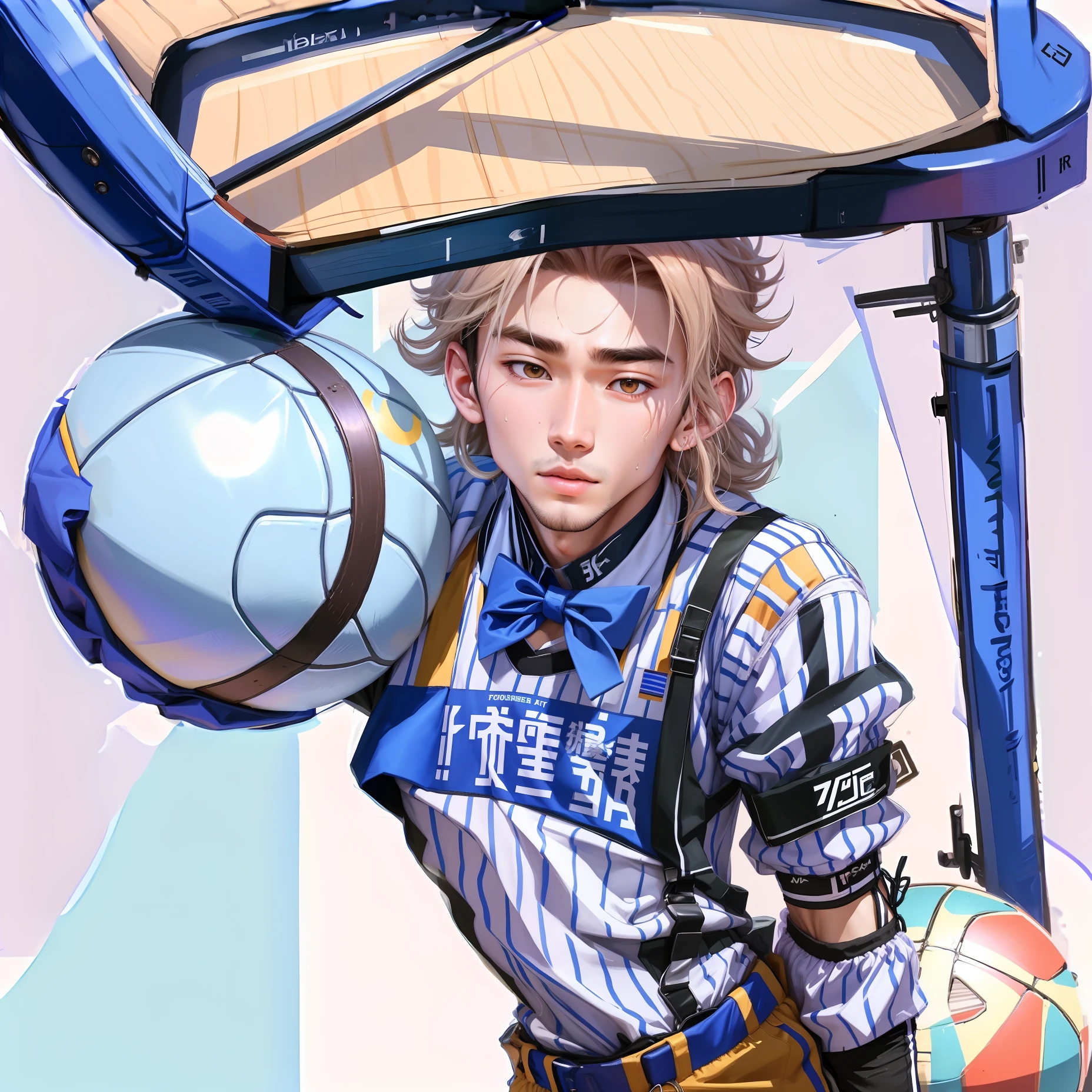 schoolboy,Handsome,Playing the Basketball,Asian people,Abs,wholesome,blanche,Broken eyelid hairstyle,basketball suit,Shooting,sweat leggs,musculature,k hd,