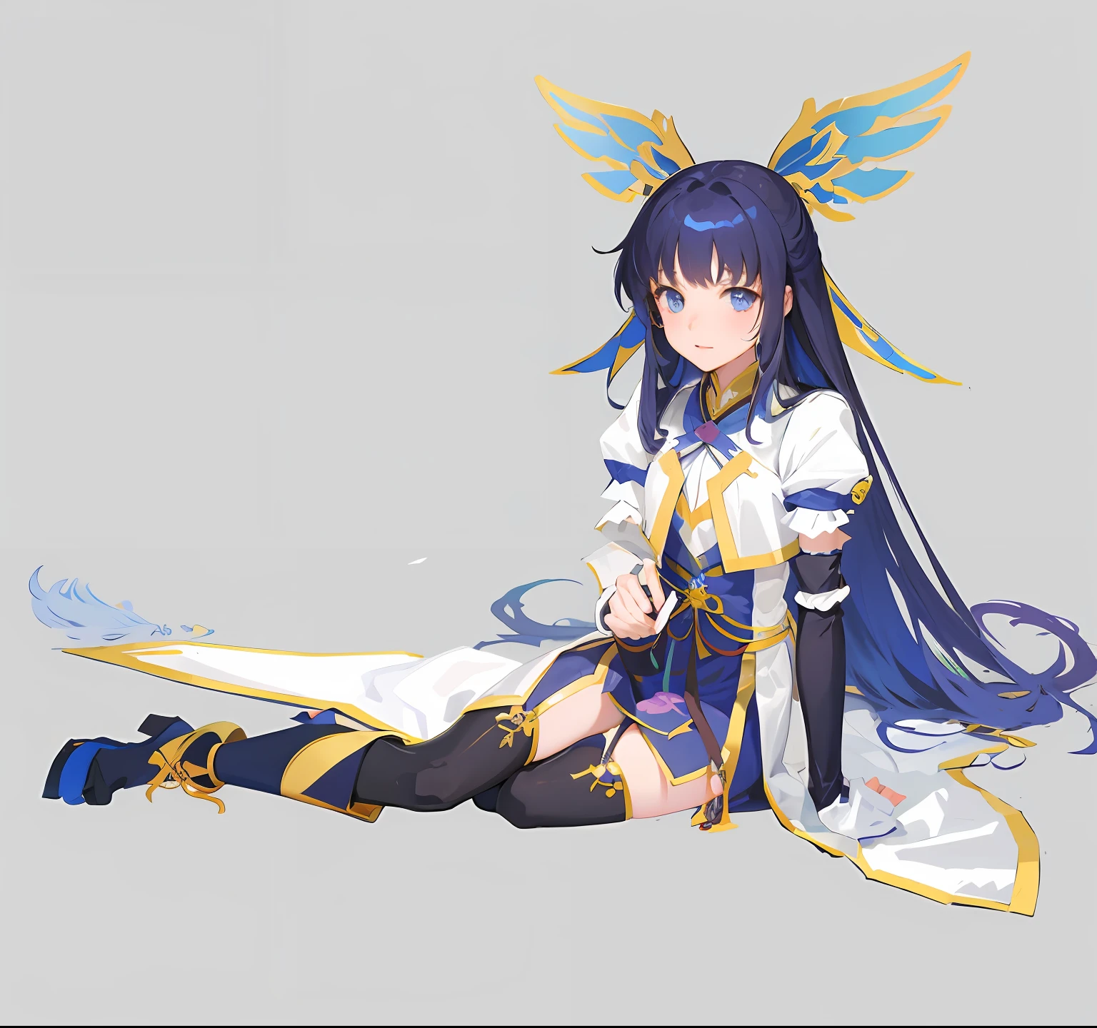 hayate,fate,Magical Girl Lyrical NANOHA,anime girl with long hair sitting on the grassland with wings under the bluesky,nanohan, portrait knights of zodiac girl, knights of zodiac girl, full body xianxia, anime goddess, anime moe artstyle, ayaka genshin impact, keqing from genshin impact, senna from league of legends, angel knight girl, hestia, as a mystical valkyrie