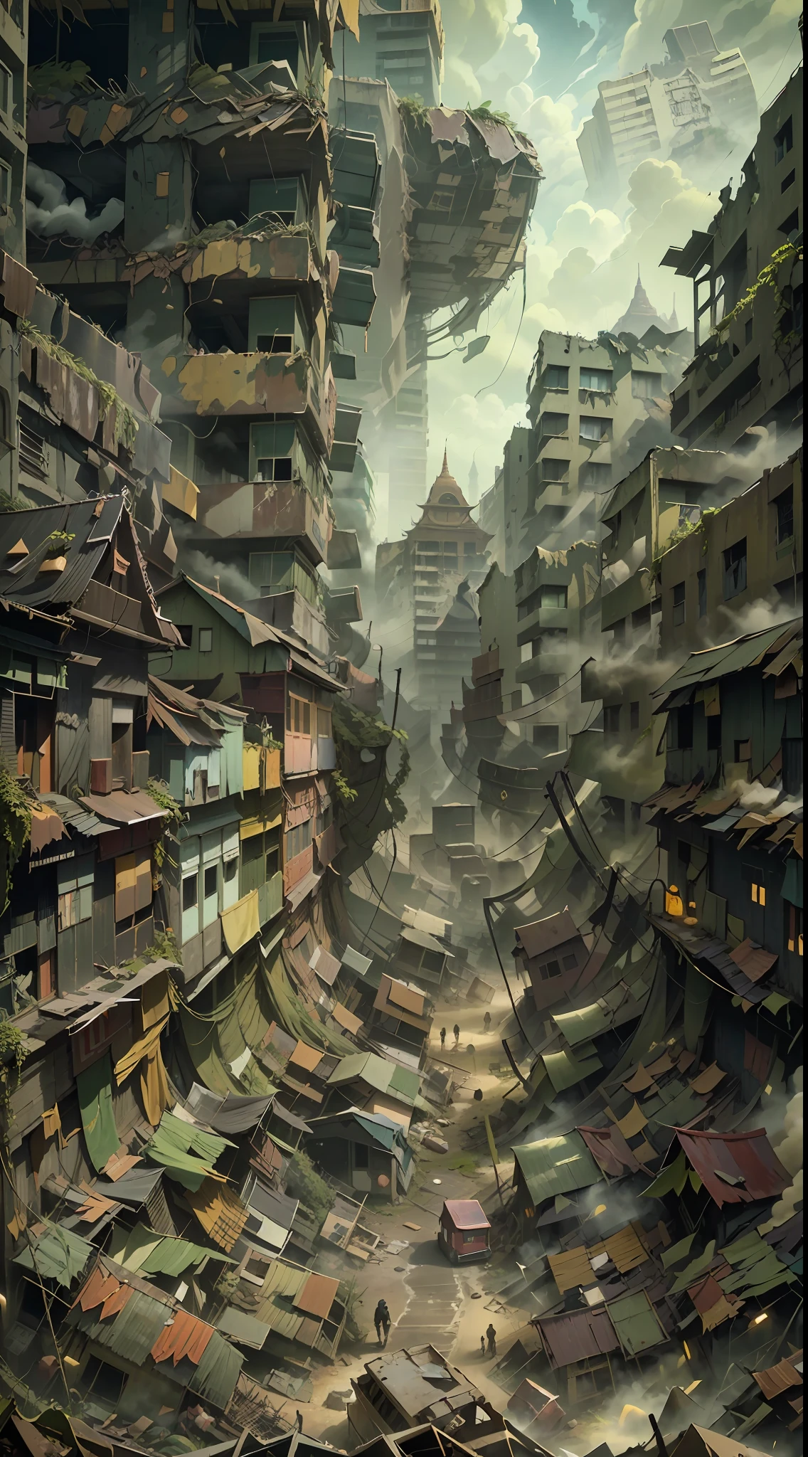 The large many building with a lot of fire in the air, destroying a ((myanmar:1.2)), ((yangon:1.2)) cityscape, apocalyptic art, destroyed (("yangon")) city on fire, destroyed ((myanmar "yangon")) city, digital concept art of dystopian, apocalyptic ((myanmar)) city, destroying a ((myanmar"yangon")) city, apocalyptic 8 k, apocalyptic 8k, apocalyptic city ((pagoda)) backround, apocalyptic city backround, post apocalyptic MYANMAR, post apocalyptic world, post - apocalyptic world, in postapocalypse ((BAGAN ))city, apocalyptik(( BAGAN ))city, post apocalyptic BAGAN city, postapocalyptic world, post - apocalyptic(( BAGAN ))city, post-apocalyptic earth, apocalyptic art, post - apocalyptic ((BAGAN)) CITY, post apocalyptic ((BAGAN)) CITY,apocalyptic architecture design, dystopian digital art, destroying((yangon)) city, ((yangon)) city destruction, apocalypse art, ( apocalyptic ) 8 k, the damaged roads and show signs of neglect, with potholes and collapsed pavements making it difficult to live, the city of ((yangon,myanmar)) streets now are overrun by plants and weeds. Vines cover the walls of buildings, as nature seemingly reclaims the city that humans left behind. The destructive yet life-giving force of nature can be seen with plants taking over the streets and trees reaching over and consuming the buildings, apocalyptic city backround, post apocalyptic MYANMAR, post apocalyptic world, post - apocalyptic world, in postapocalypse ((BAGAN ))city, apocalyptik(( BAGAN ))city, post apocalyptic BAGAN city, postapocalyptic world, post - apocalyptic(( BAGAN ))city, post-apocalyptic earth, apocalyptic art, post - apocalyptic ((BAGAN)) CITY, post apocalyptic ((BAGAN)) CITY,