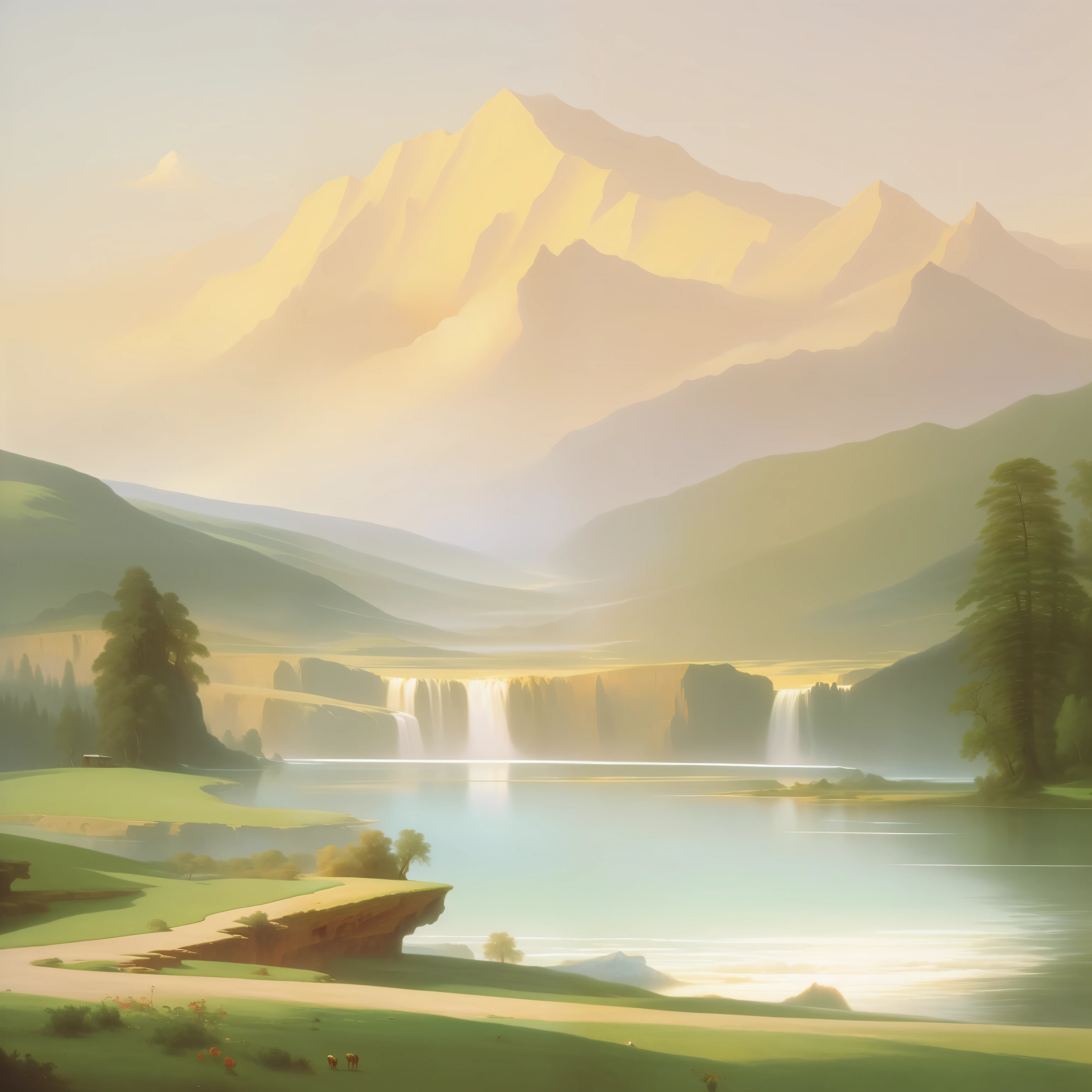 View of Albert Bierstadt,2021 award winning painting,Thomas Moran