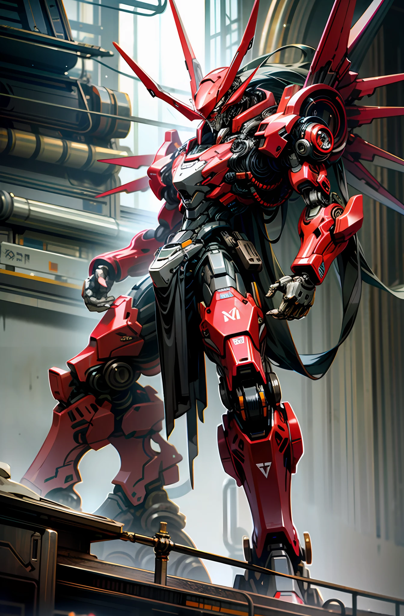 sci-fy, cyber punk perssonage, Machinary, black in color , 1.1, mechs