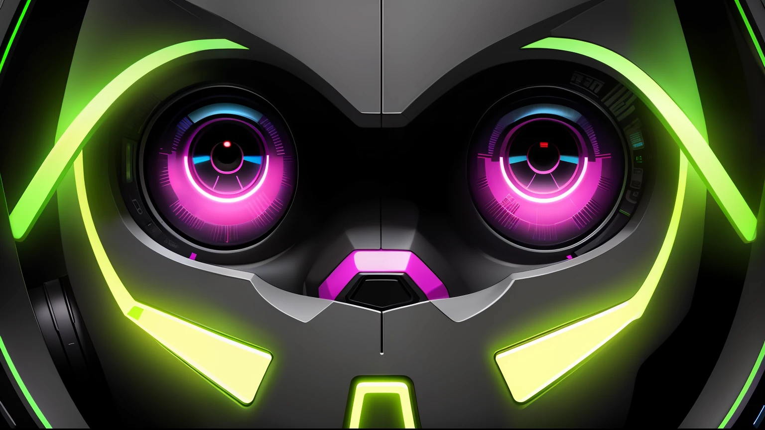 8k，The face has an electronic screen，Cute and lively，Ultra photo realsisim，3Drenderingof，cyber punk perssonage，
