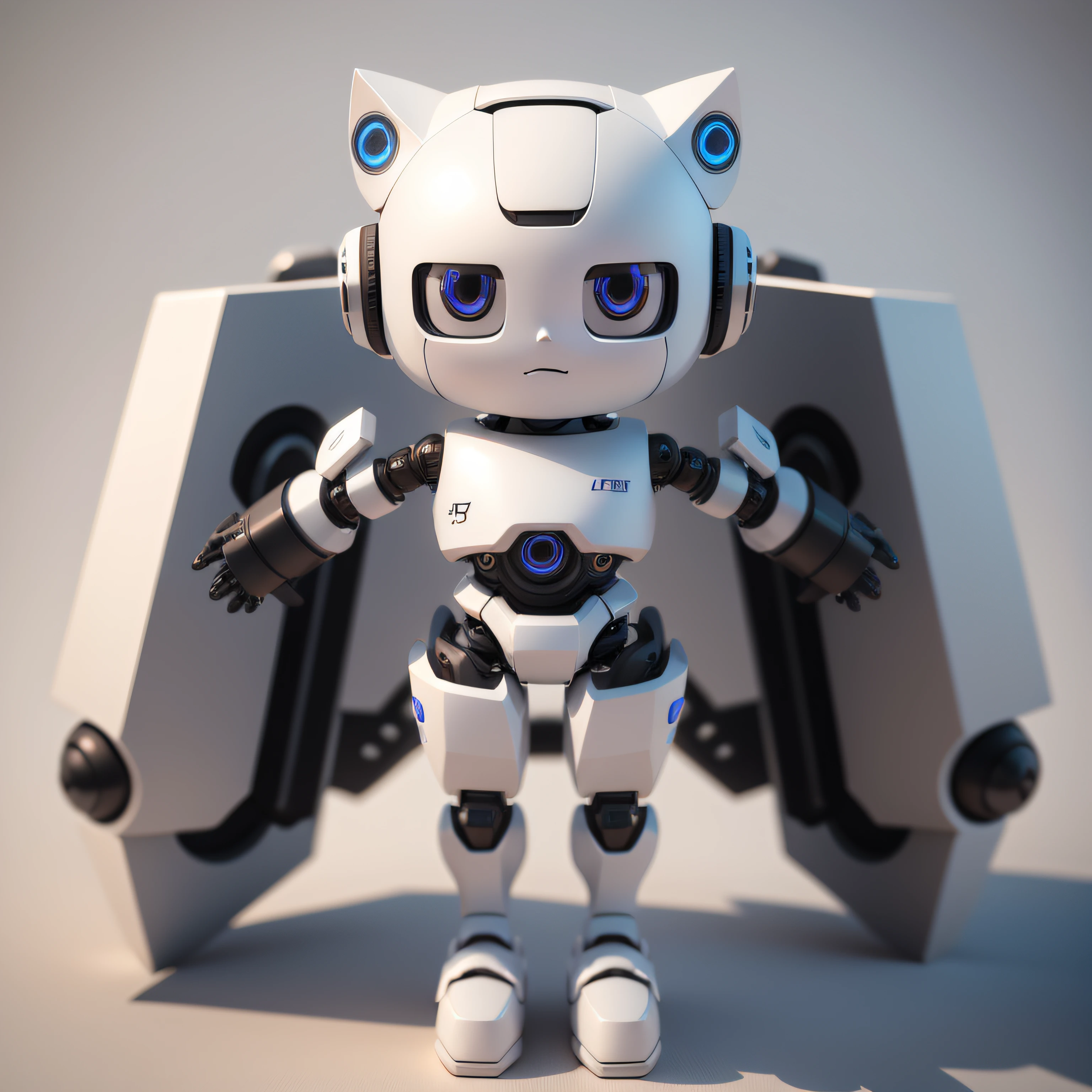 3d, chatbot, cute, clean white background, chatbot character, gradient chatbot, robot